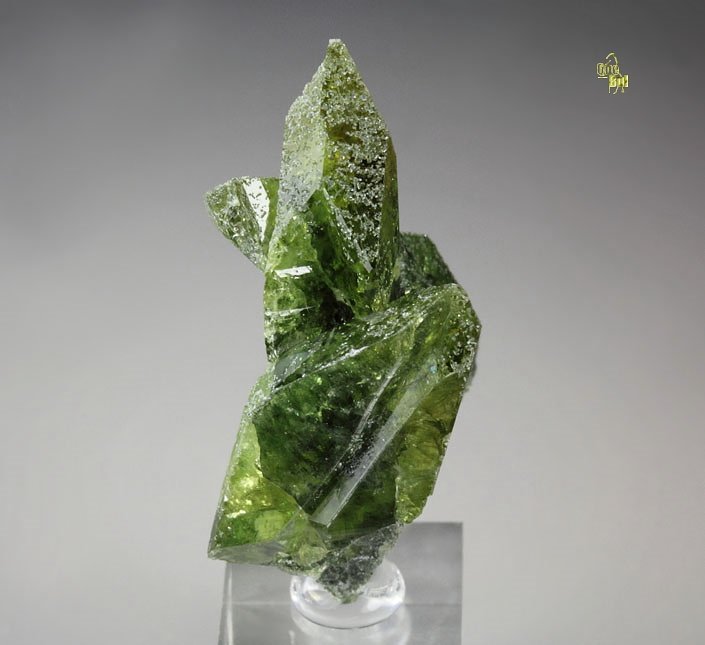 gem TITANITE twinned with CLINOCHLORE inclusions