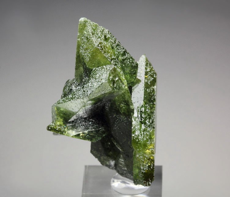 gem TITANITE twinned with CLINOCHLORE inclusions