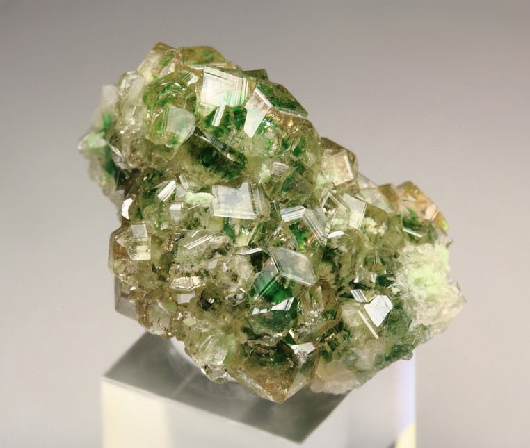 gem GARNET var. GROSSULAR with GREEN CHROMIAN PHANTOMS