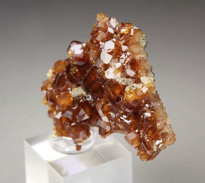 gem GARNET var. HESSONITE, DIOPSIDE, CLINOCHLORE