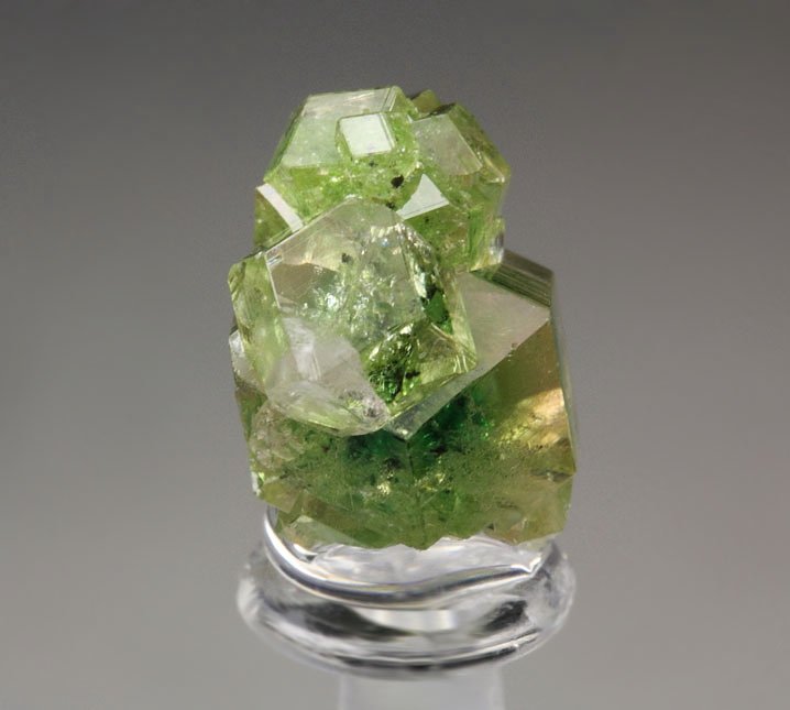 gem GARNET var. GROSSULAR with GREEN CHROMIAN PHANTOMS