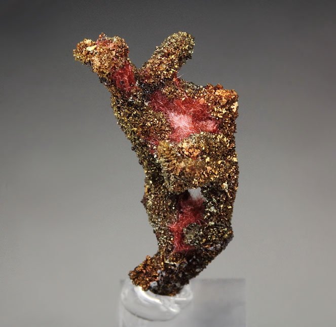 CUPRITE var. CHALCOTRICHITE, CHALCOPYRITE, COPPER