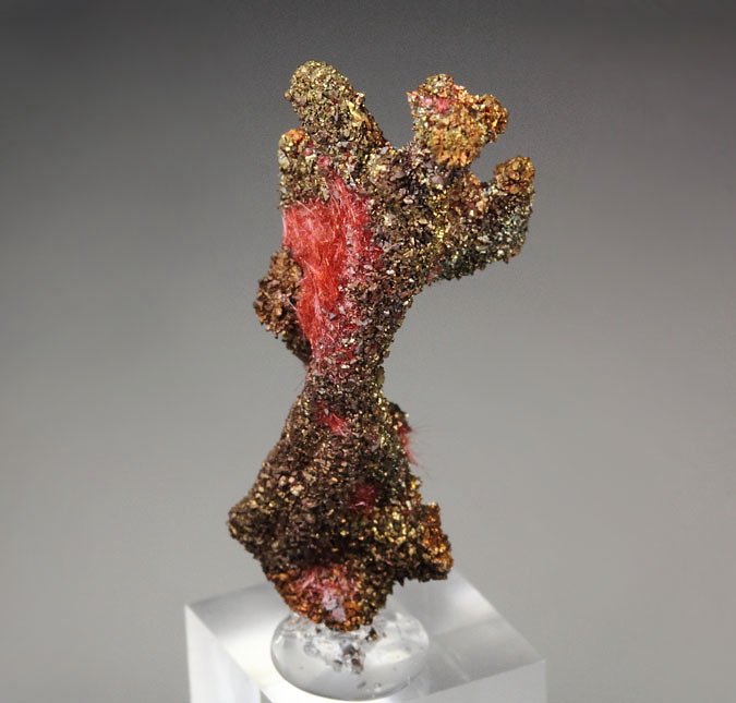 CUPRITE var. CHALCOTRICHITE, CHALCOPYRITE, COPPER