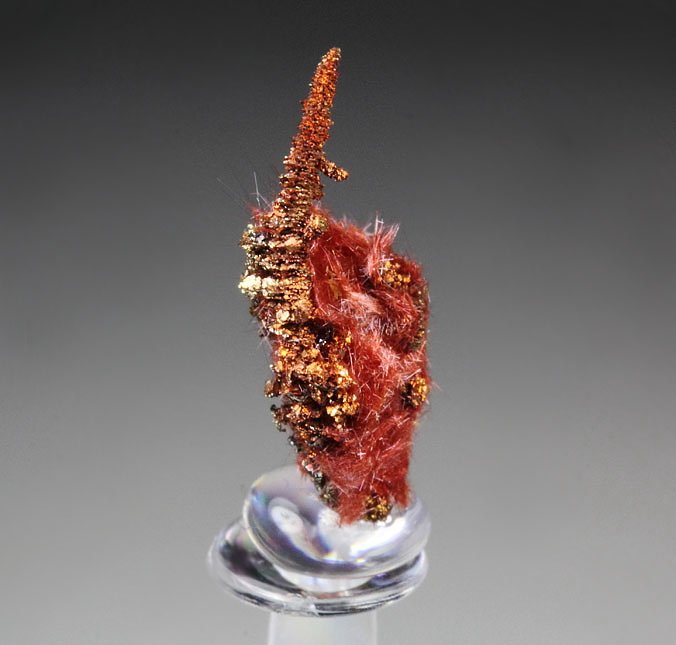 CUPRITE var. CHALCOTRICHITE, CHALCOPYRITE, COPPER