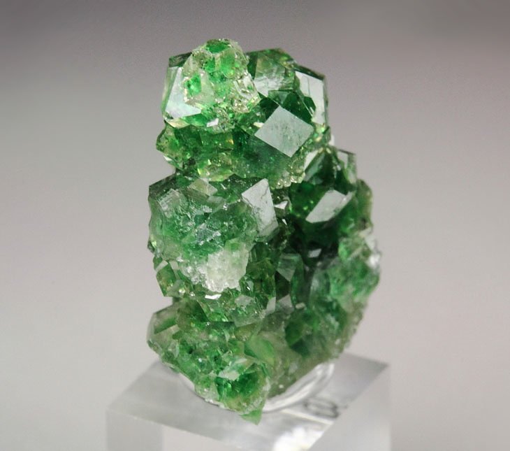 gem GARNET var. GROSSULAR with GREEN CHROMIAN PHANTOMS