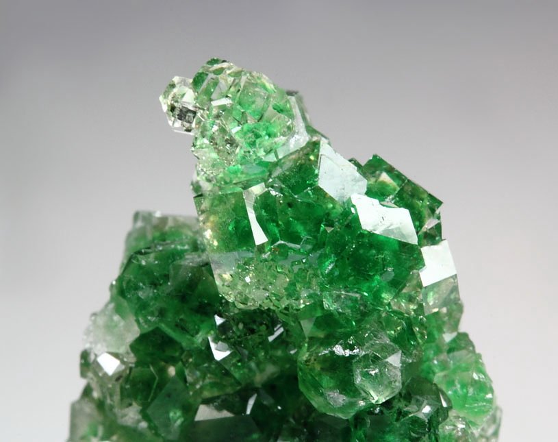 gem GARNET var. GROSSULAR with GREEN CHROMIAN PHANTOMS