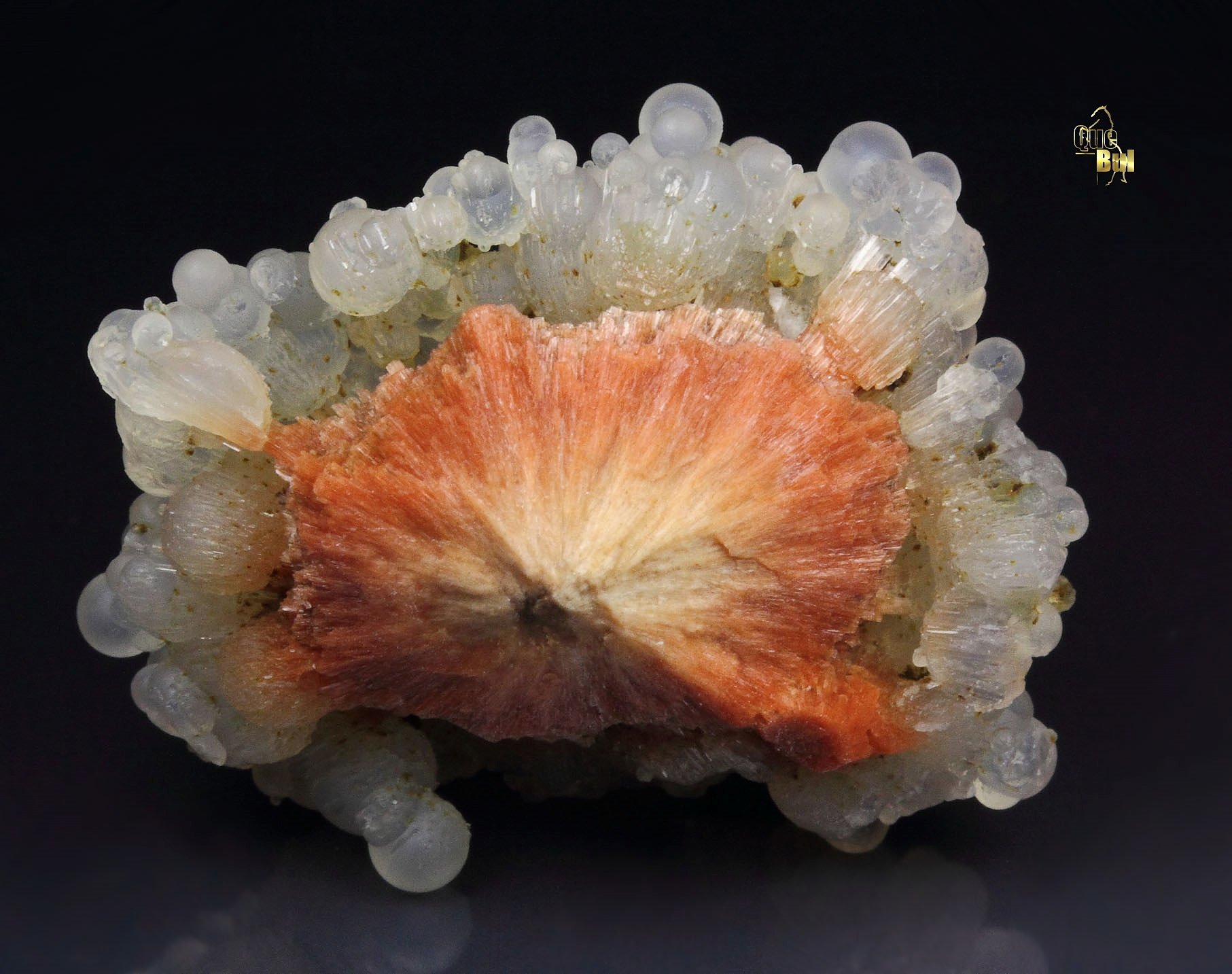 orange SCOLECITE, CHALCEDONY