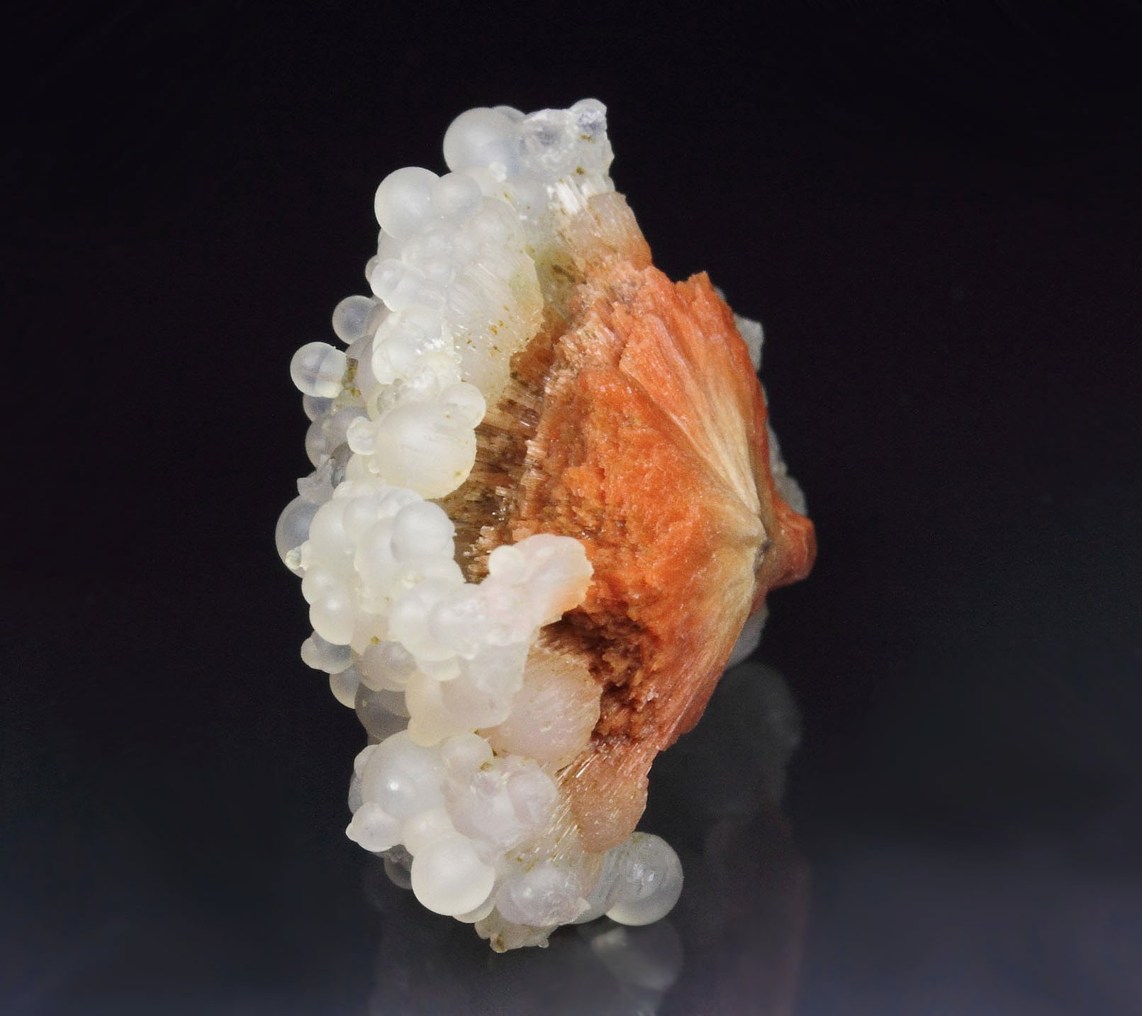 orange SCOLECITE, CHALCEDONY