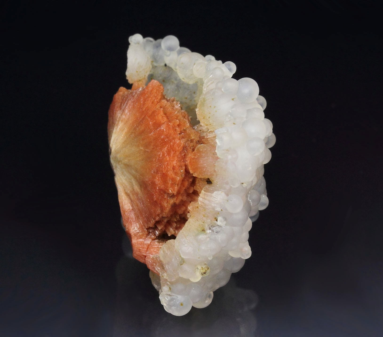 orange SCOLECITE, CHALCEDONY