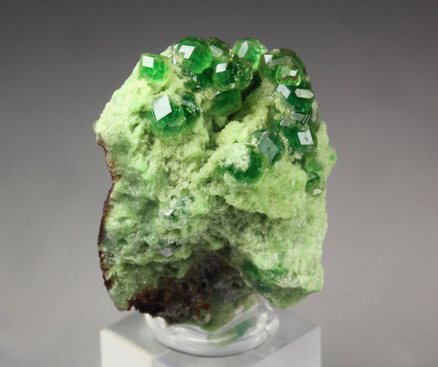 gem GARNET var. GROSSULAR var. CHROMIAN, DIOPSIDE