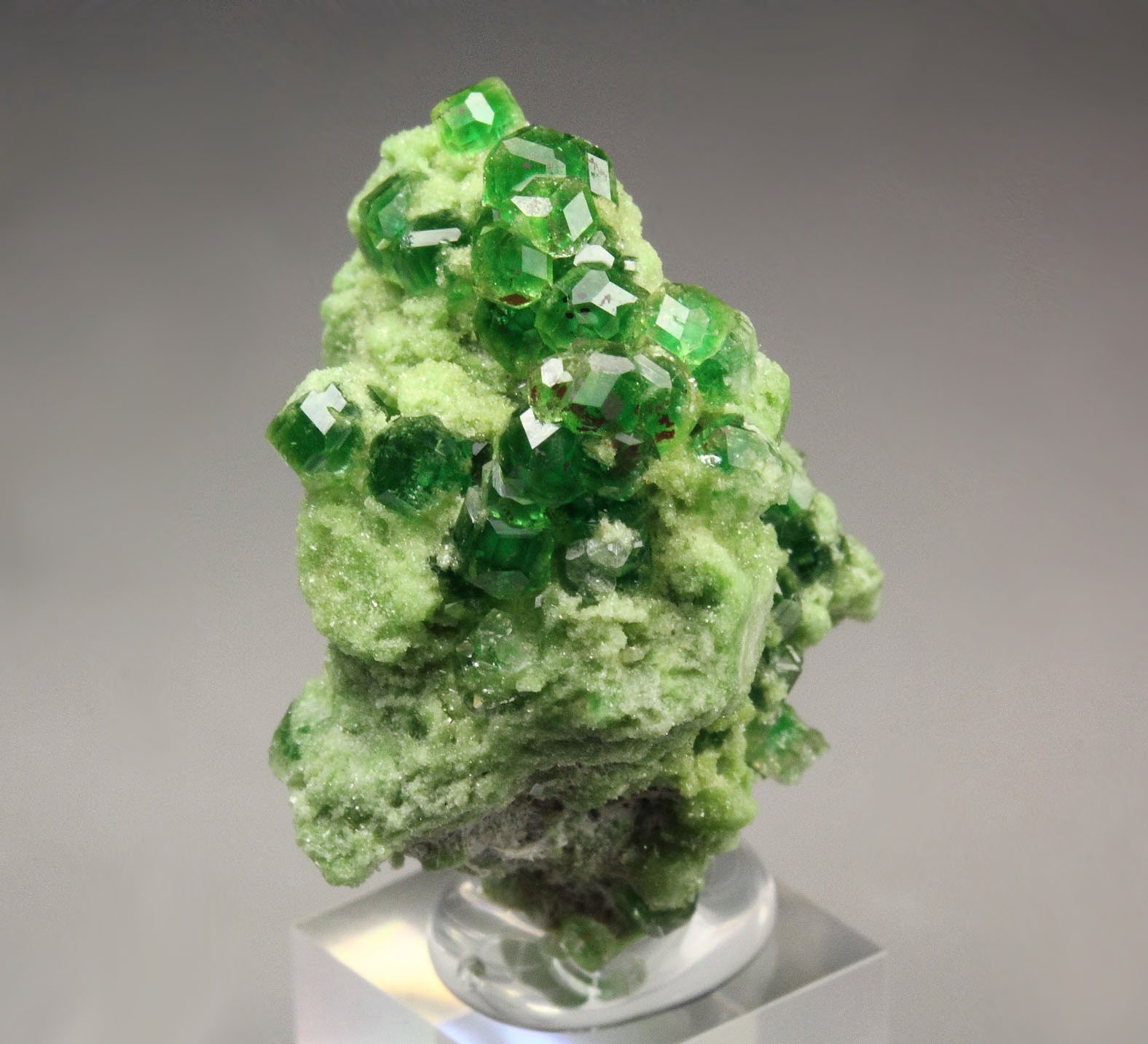 gem GARNET var. GROSSULAR var. CHROMIAN, DIOPSIDE