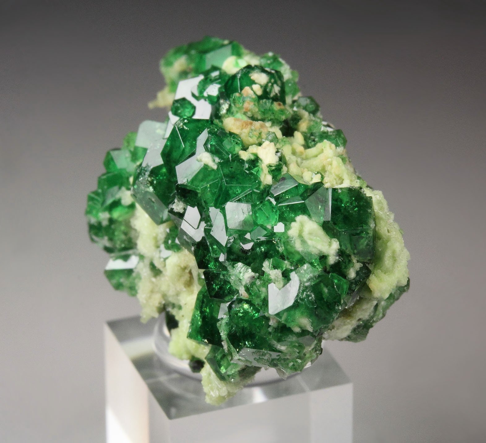 gem GARNET var. GROSSULAR var. CHROMIAN, DIOPSIDE