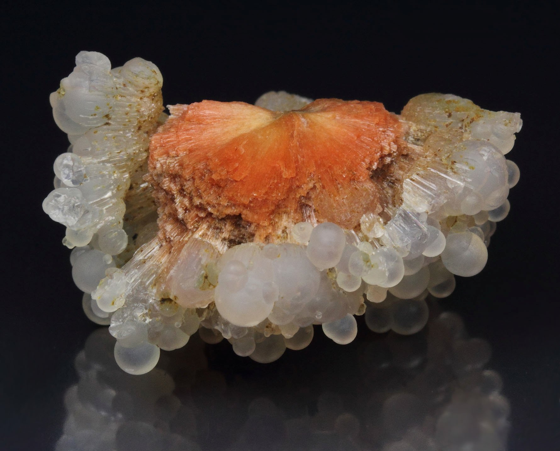 orange SCOLECITE, CHALCEDONY