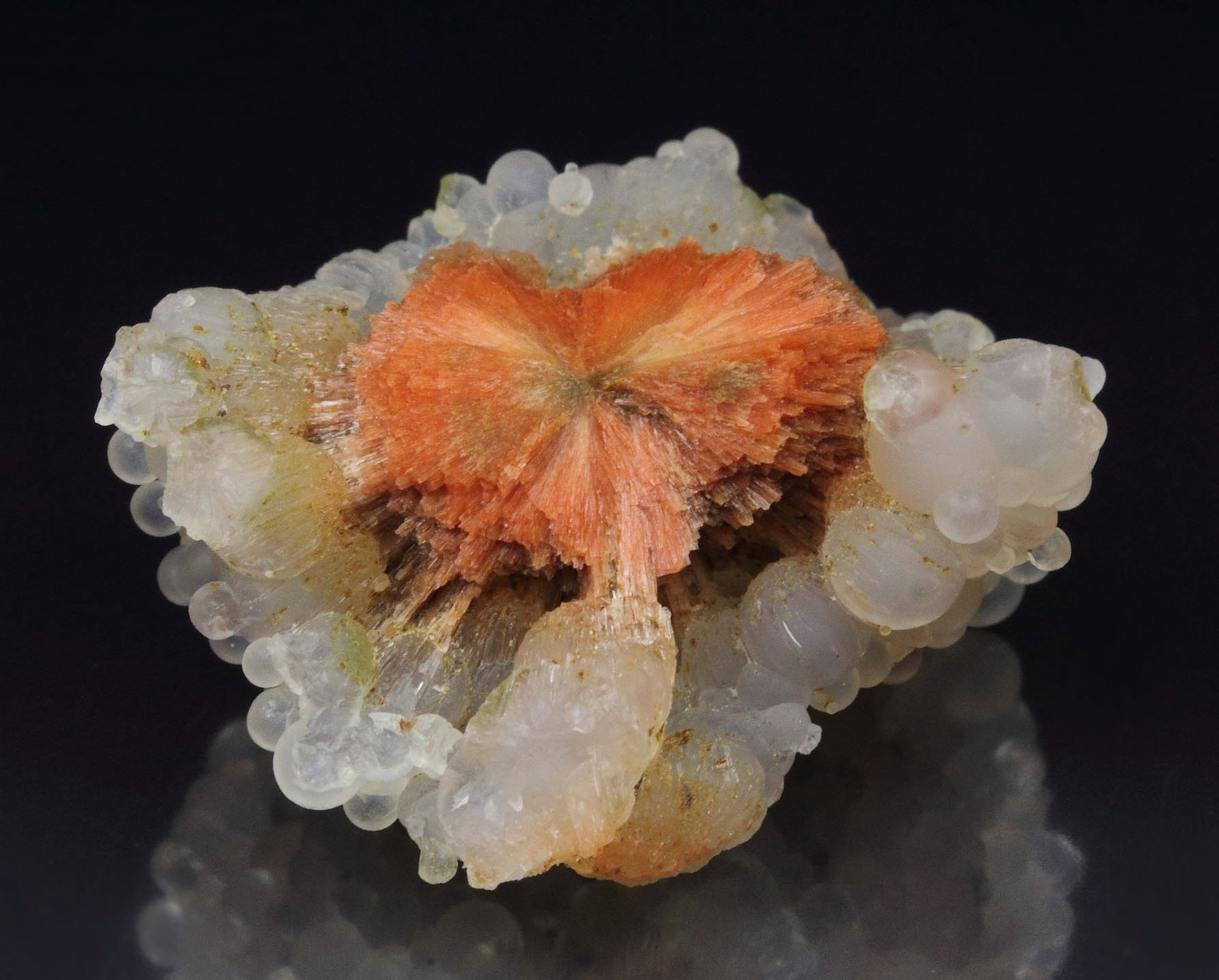 orange SCOLECITE, CHALCEDONY