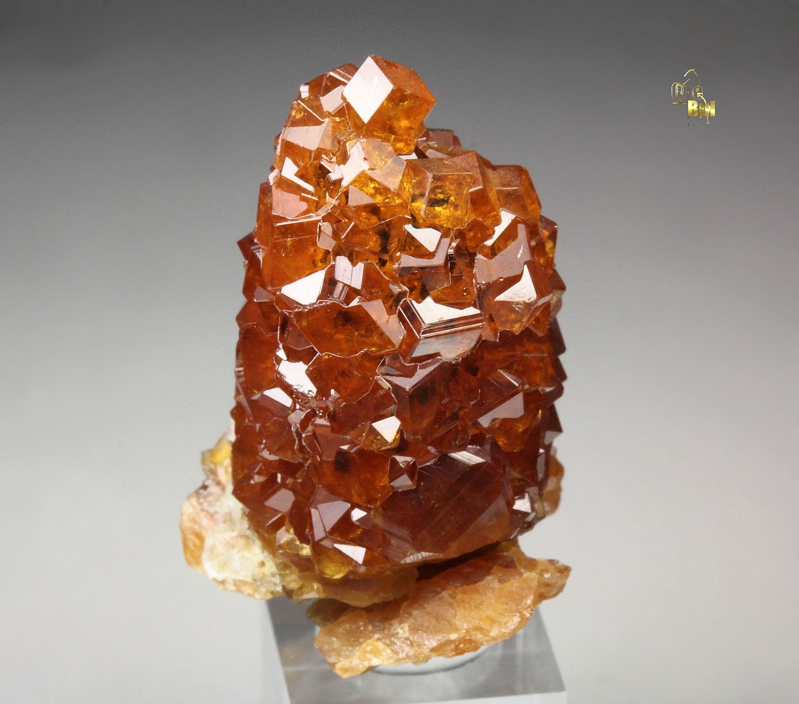 gem GARNET var. SPESSARTINE, QUARTZ var. SMOKY