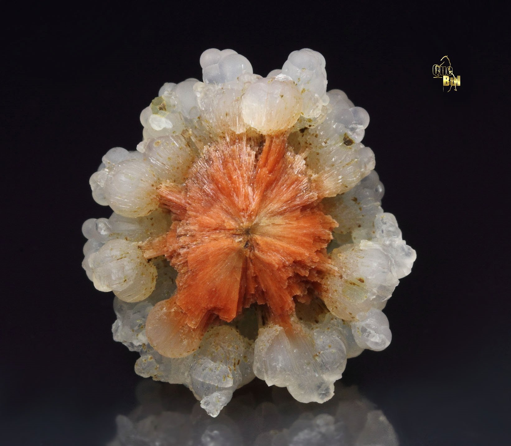 orange SCOLECITE, CHALCEDONY