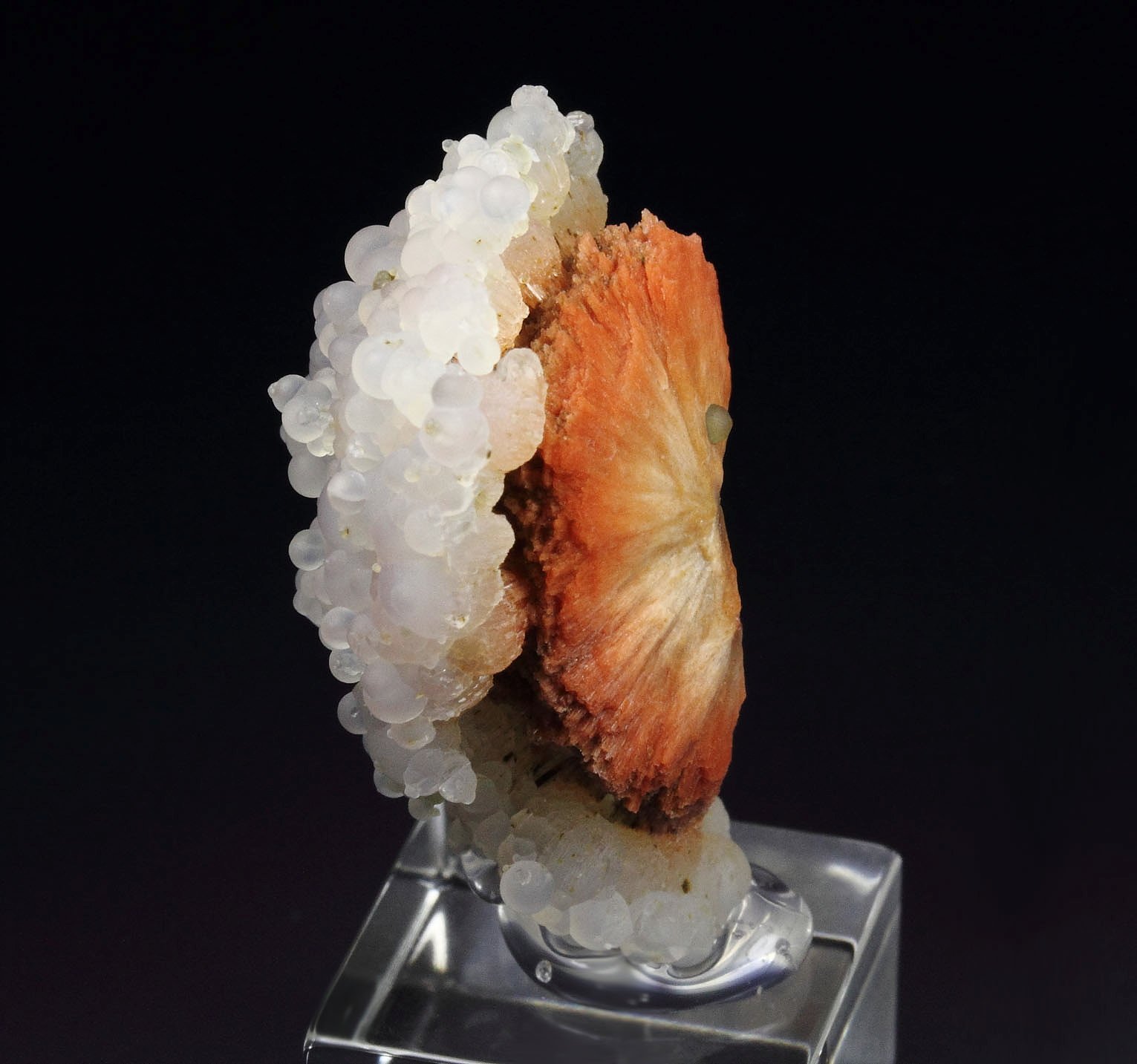 orange SCOLECITE, CHALCEDONY