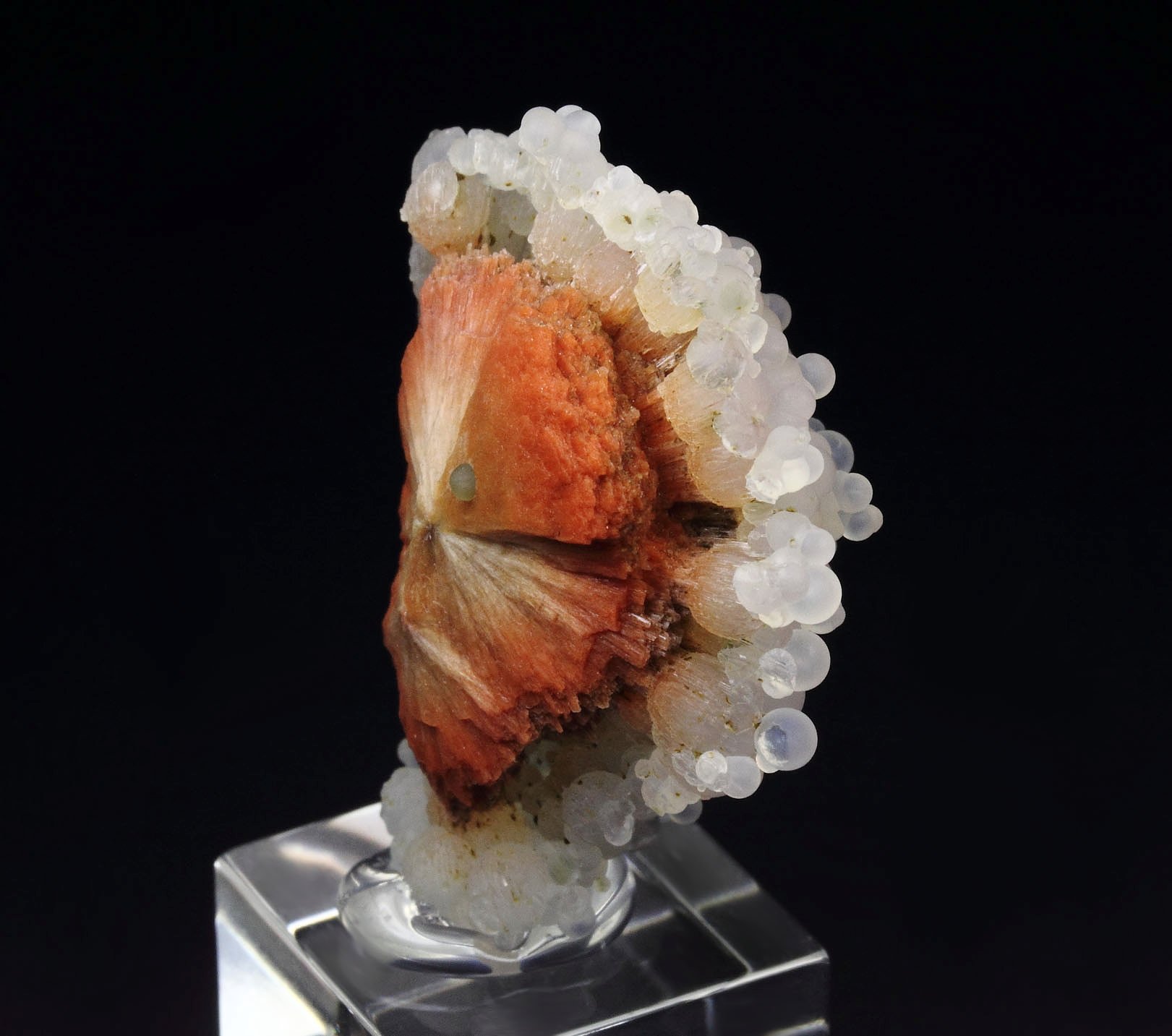 orange SCOLECITE, CHALCEDONY