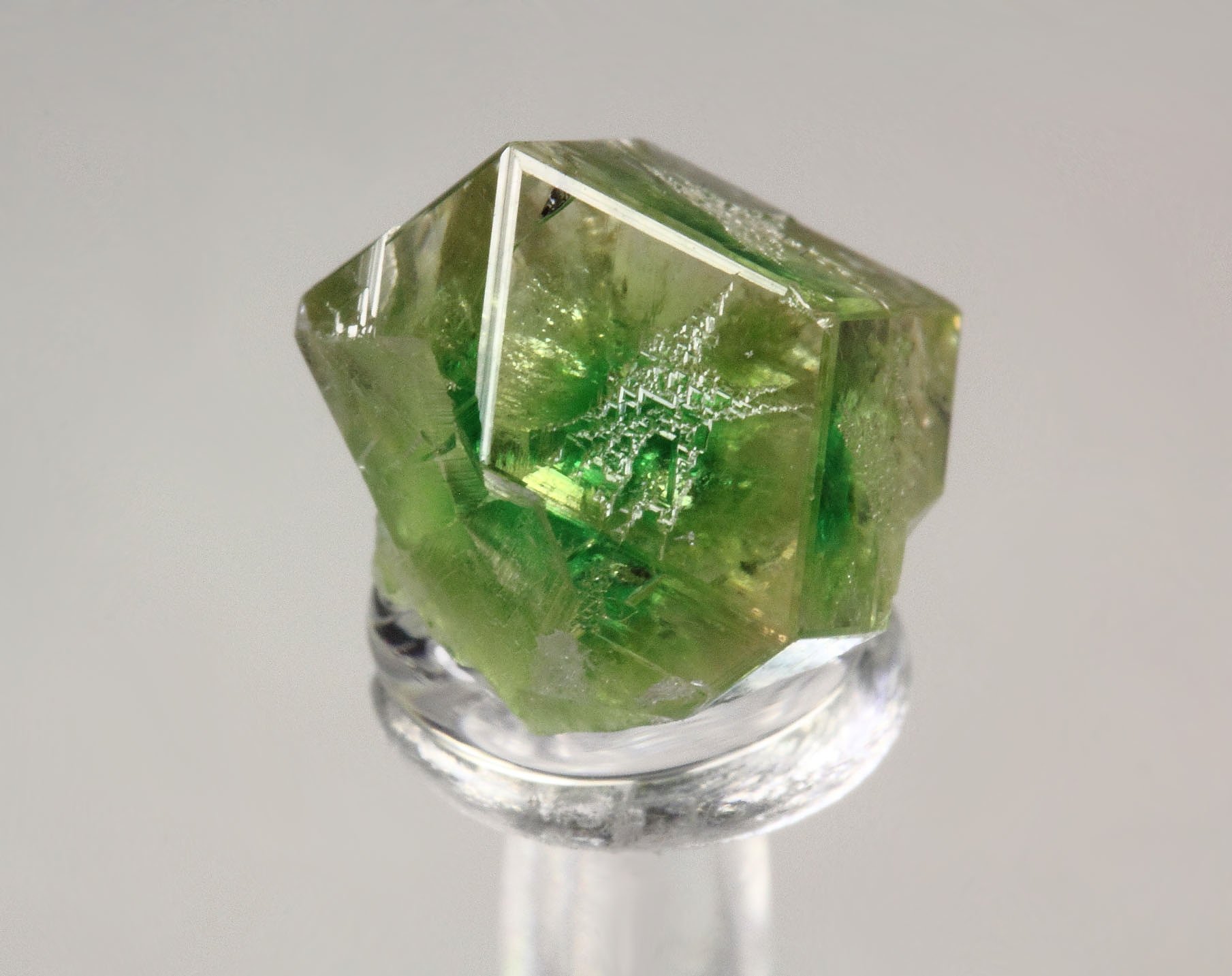 gem GARNET var. GROSSULAR with GREEN CHROMIAN PHANTOM