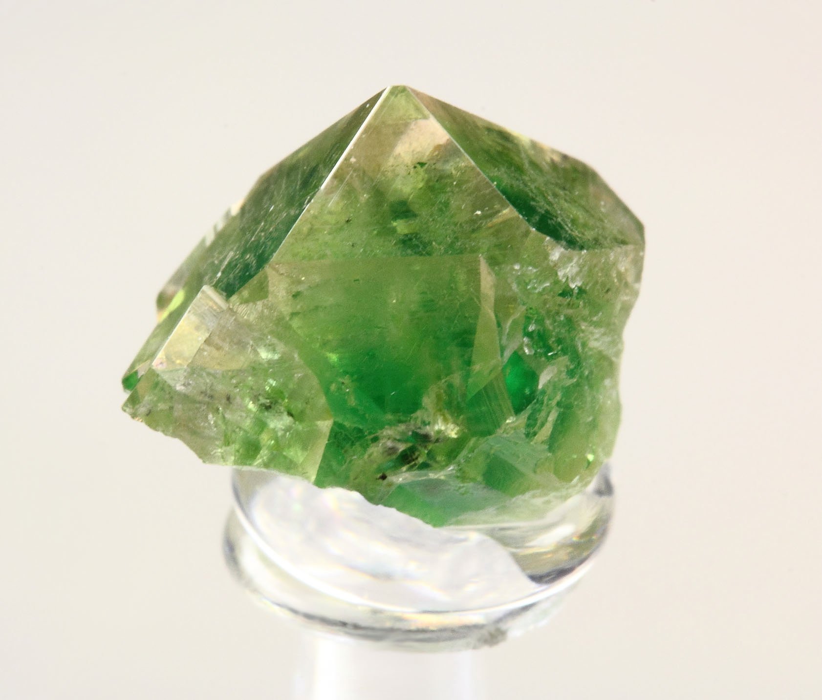 gem GARNET var. GROSSULAR with GREEN CHROMIAN PHANTOMS