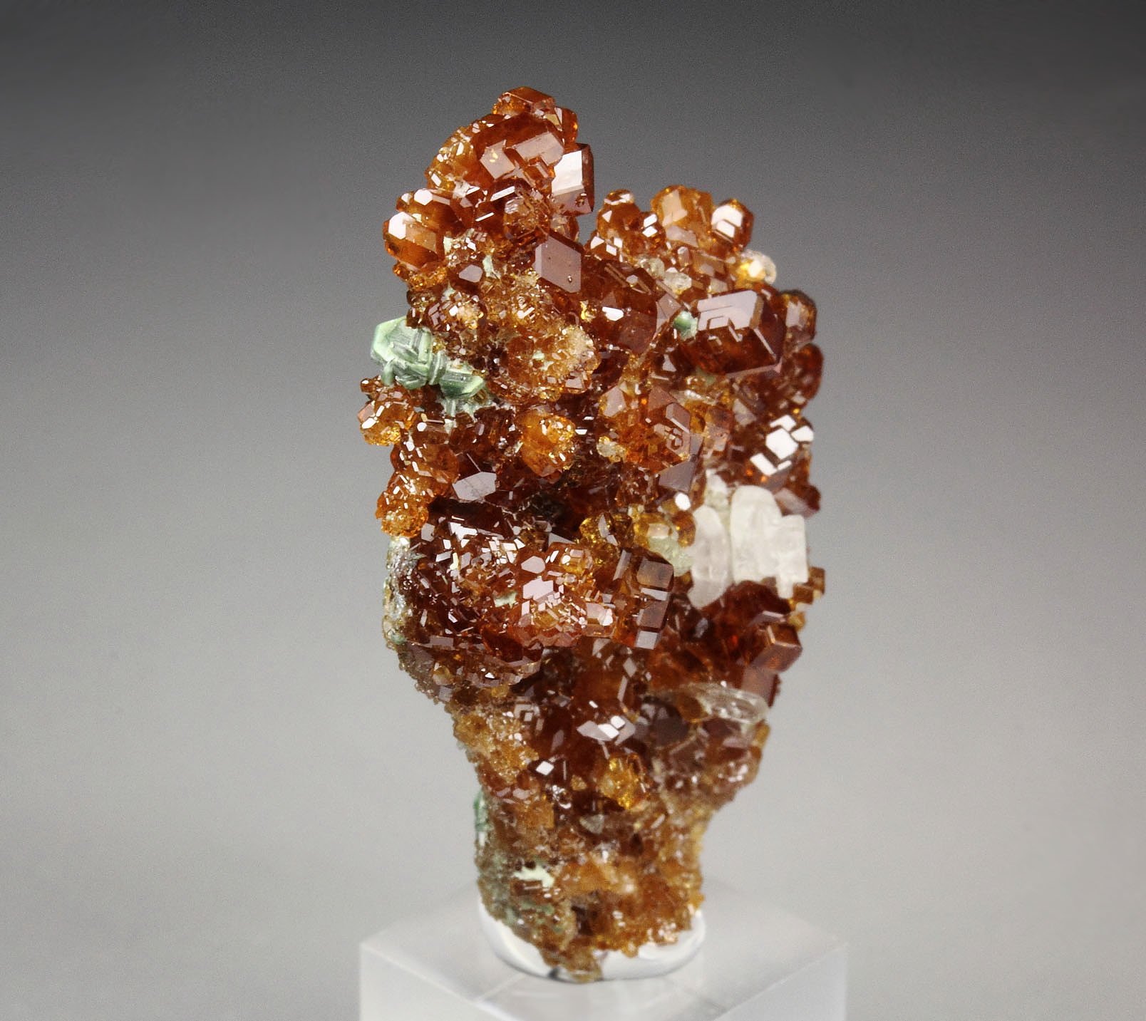 gem GARNET var. HESSONITE, CLINOCHLORE