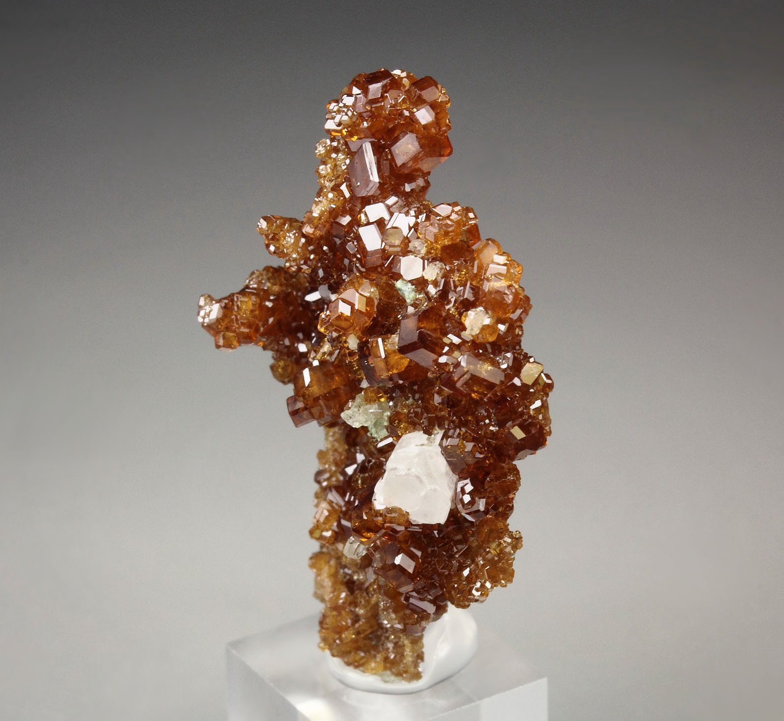 gem GARNET var. HESSONITE, CLINOCHLORE