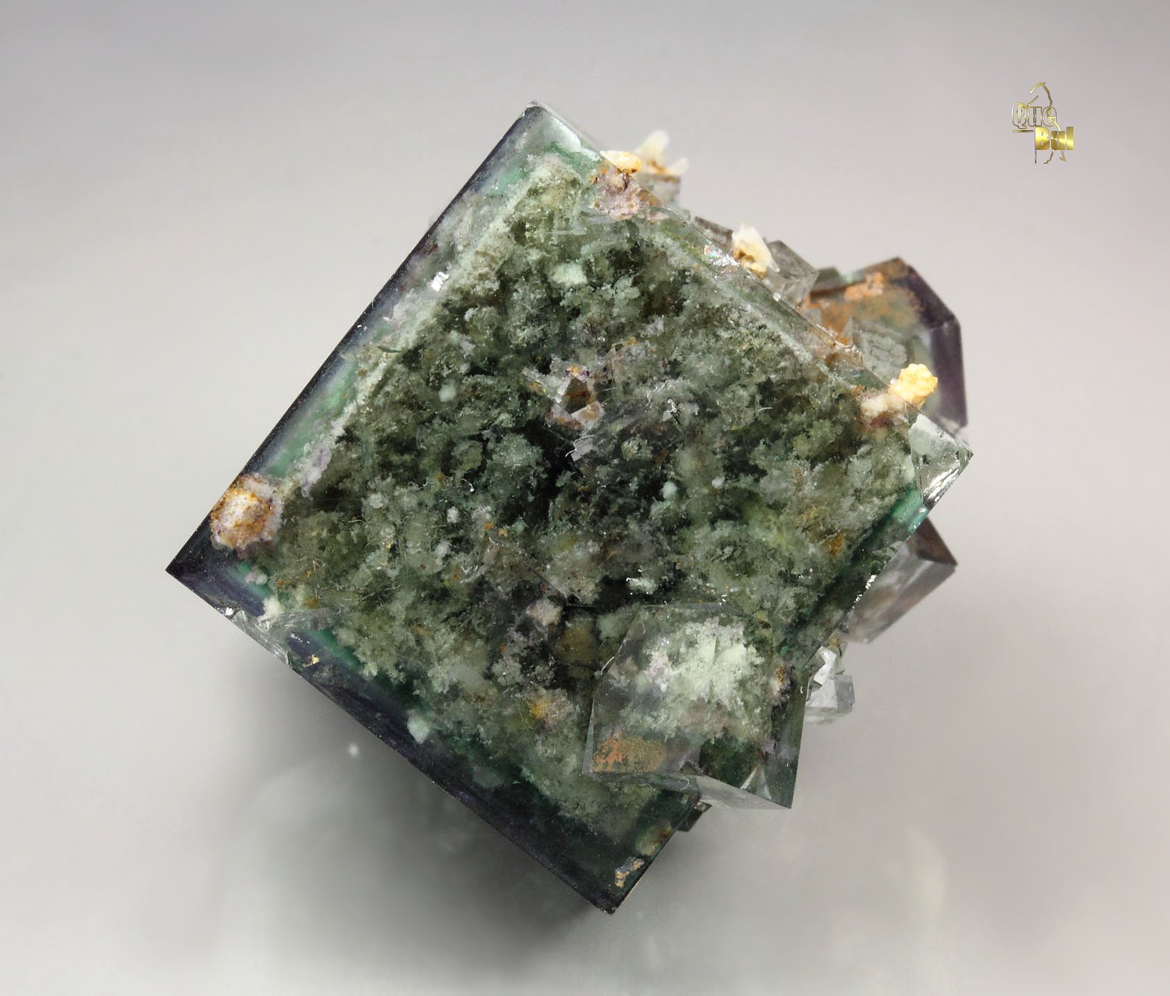 FLUORITE with PHANTOMS, QUARTZ