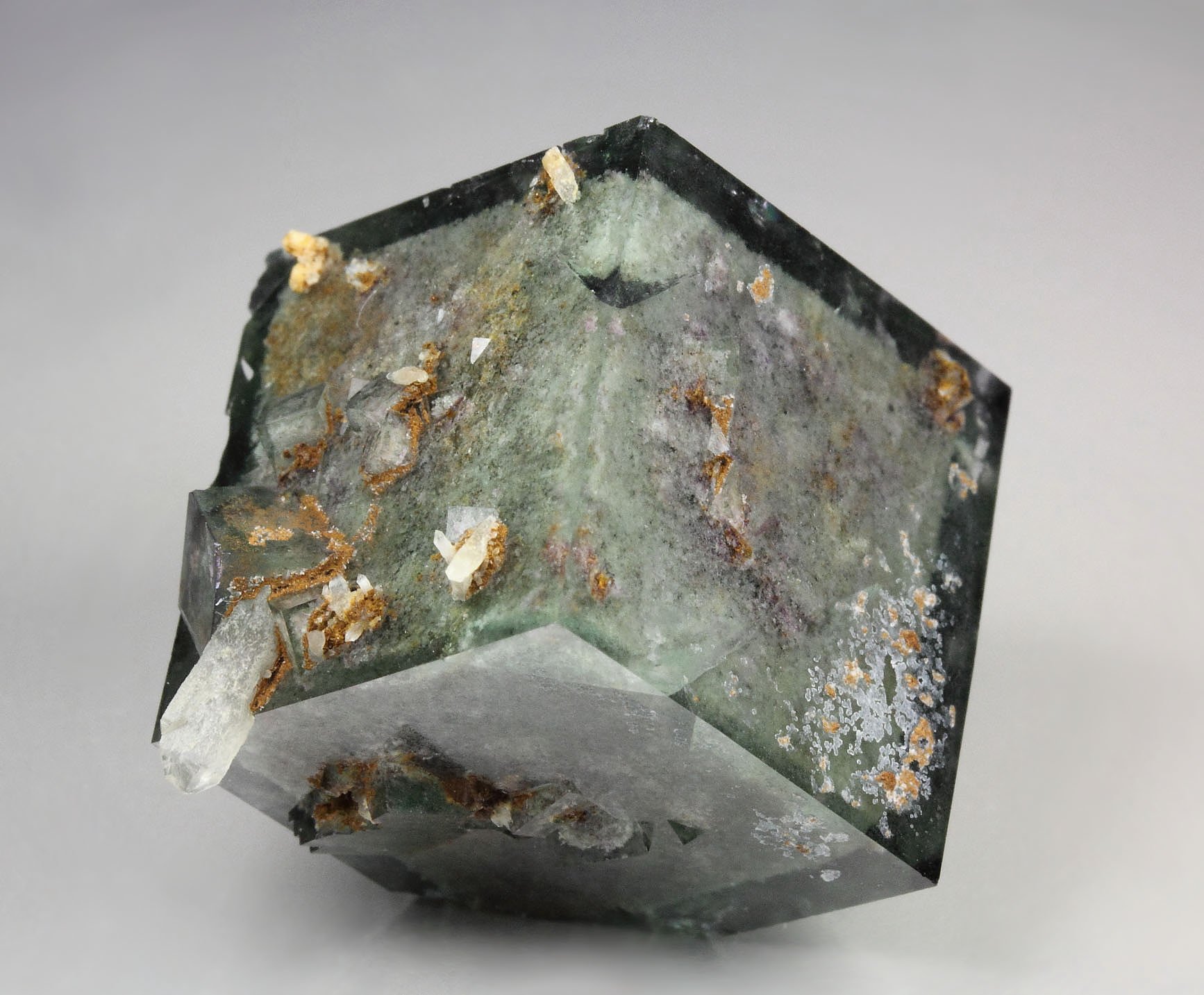 FLUORITE with PHANTOMS, QUARTZ