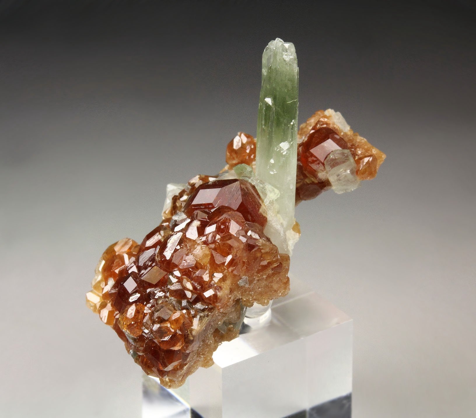 gem GARNET var. HESSONITE, DIOPSIDE