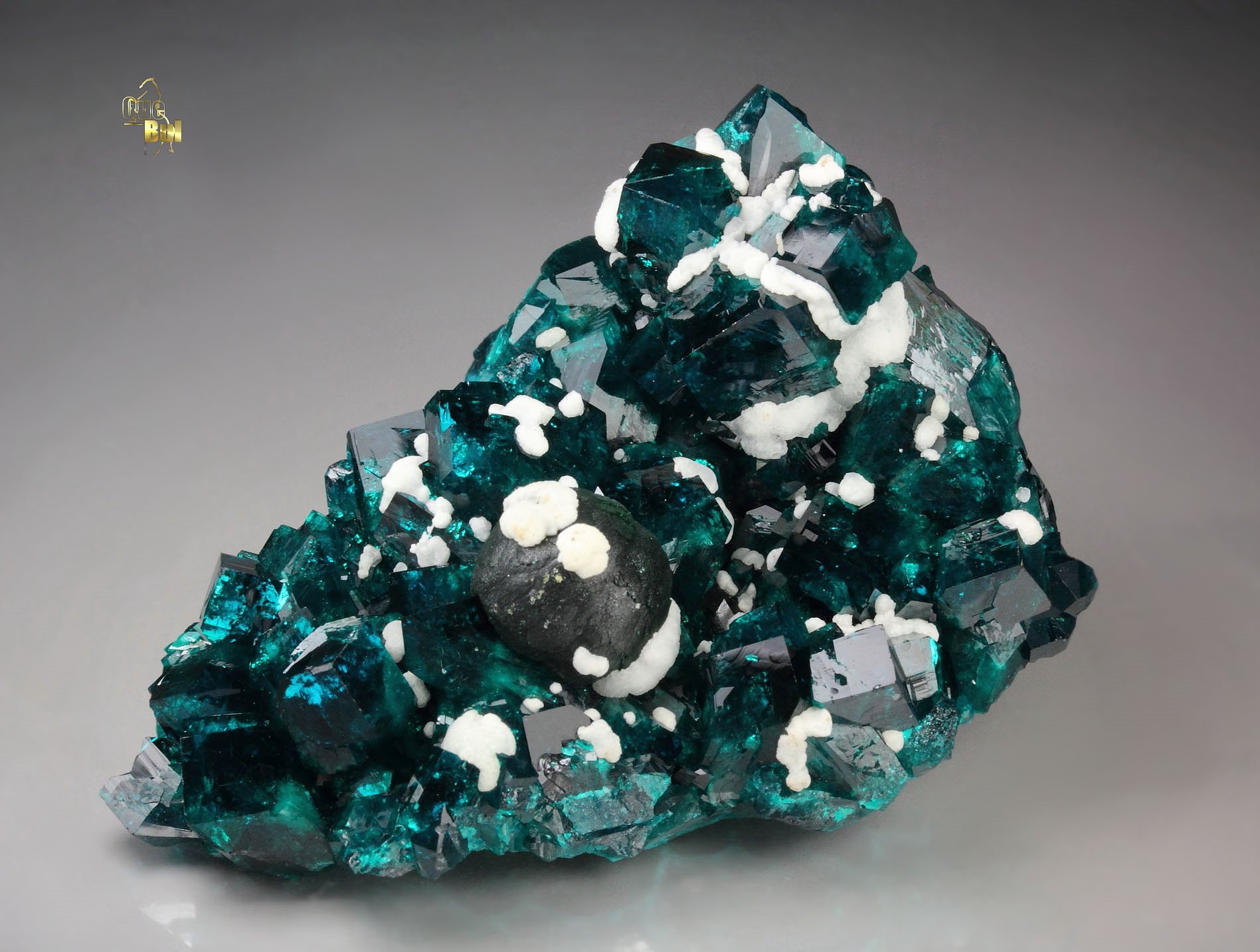 gemmy DIOPTASE, MALACHITE