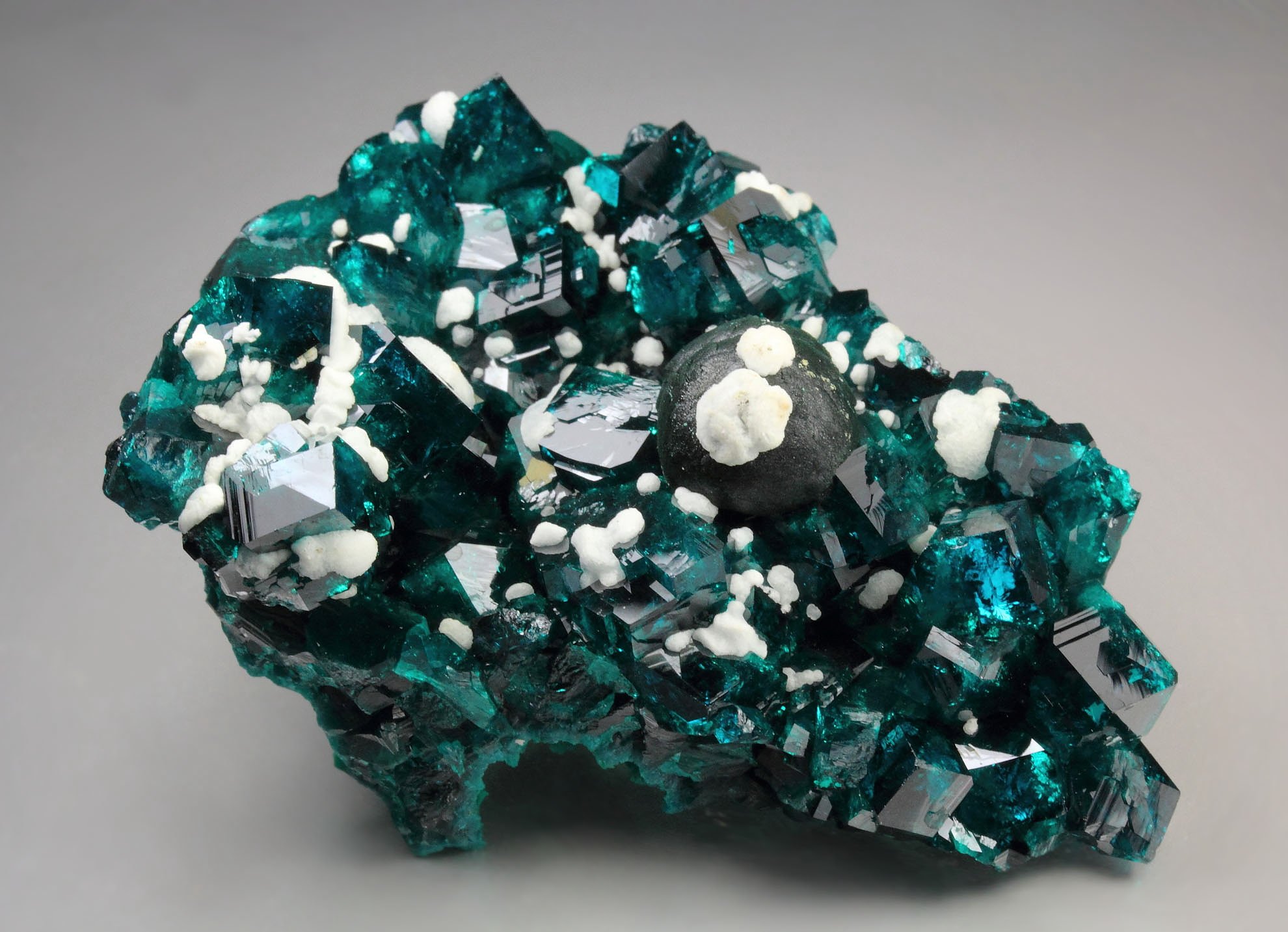 gemmy DIOPTASE, MALACHITE