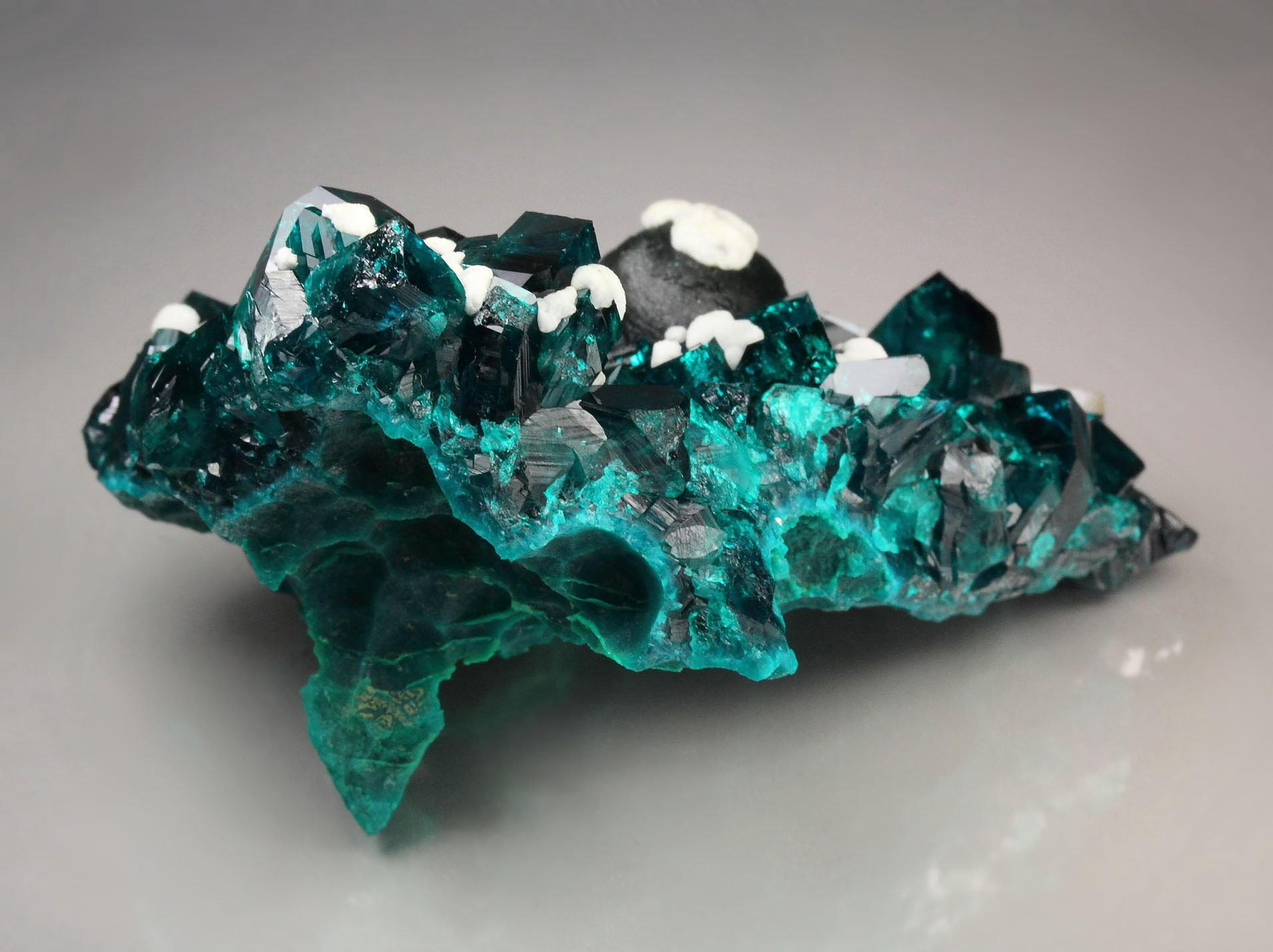 gemmy DIOPTASE, MALACHITE