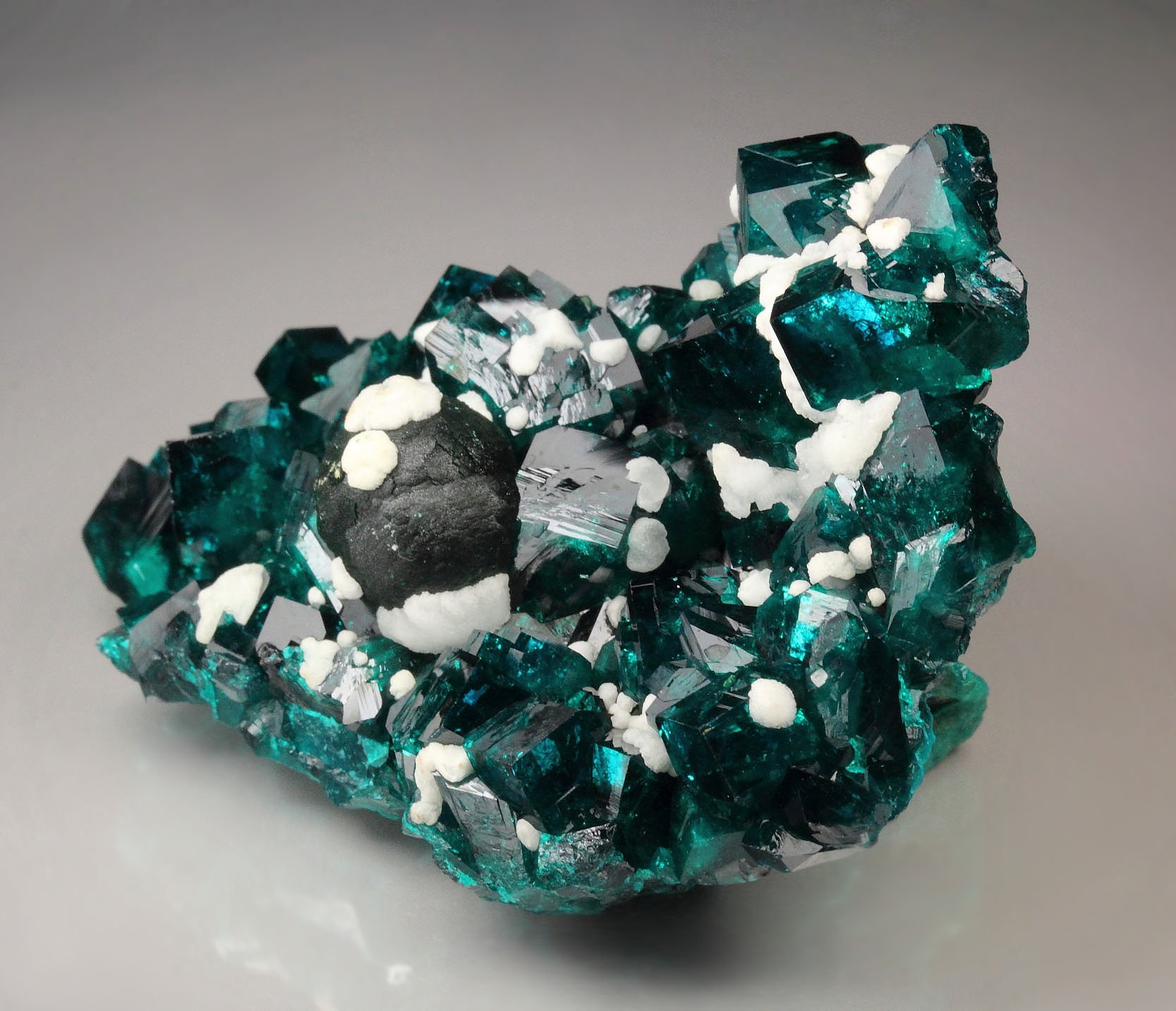 gemmy DIOPTASE, MALACHITE