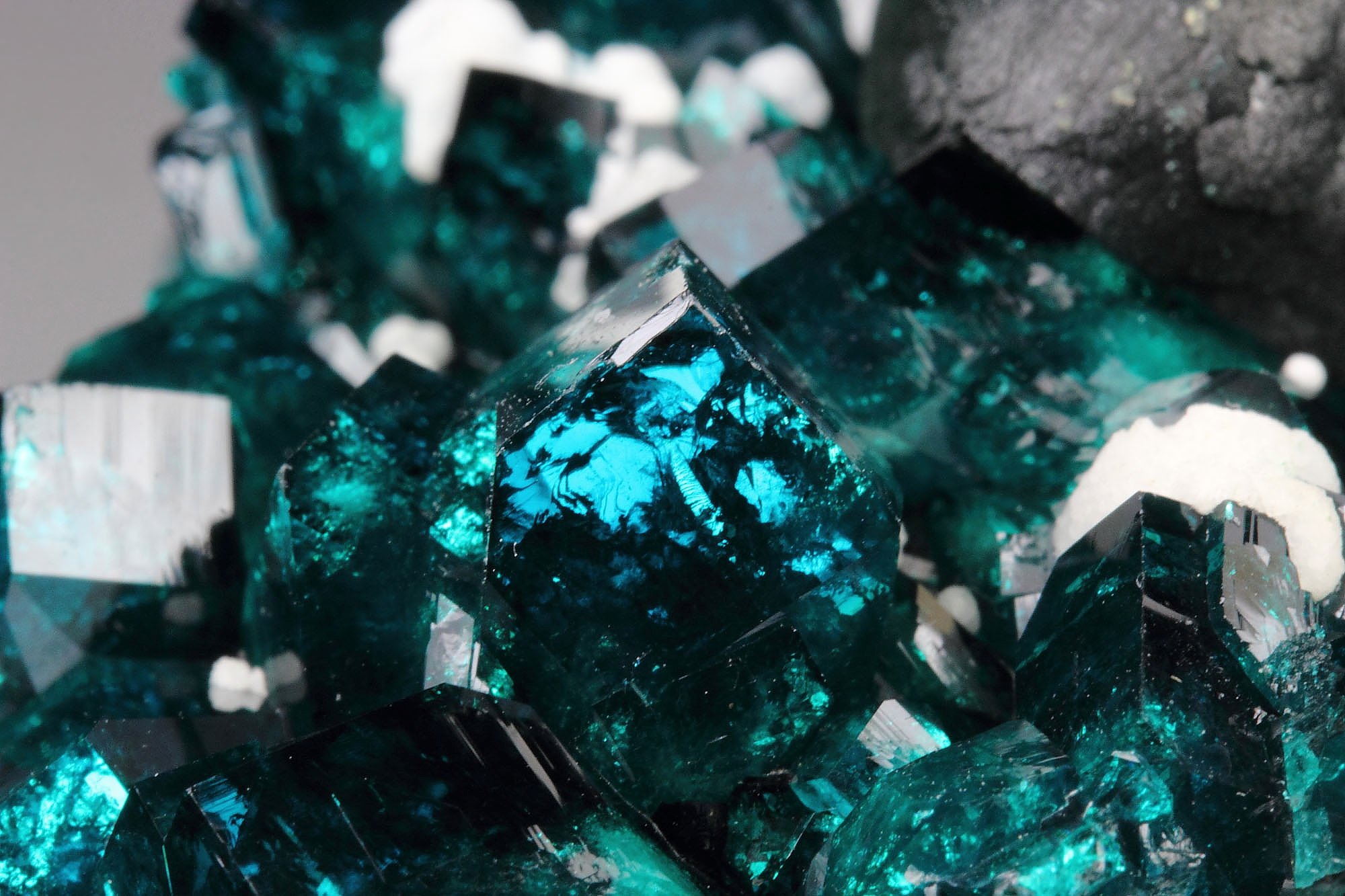 gemmy DIOPTASE, MALACHITE