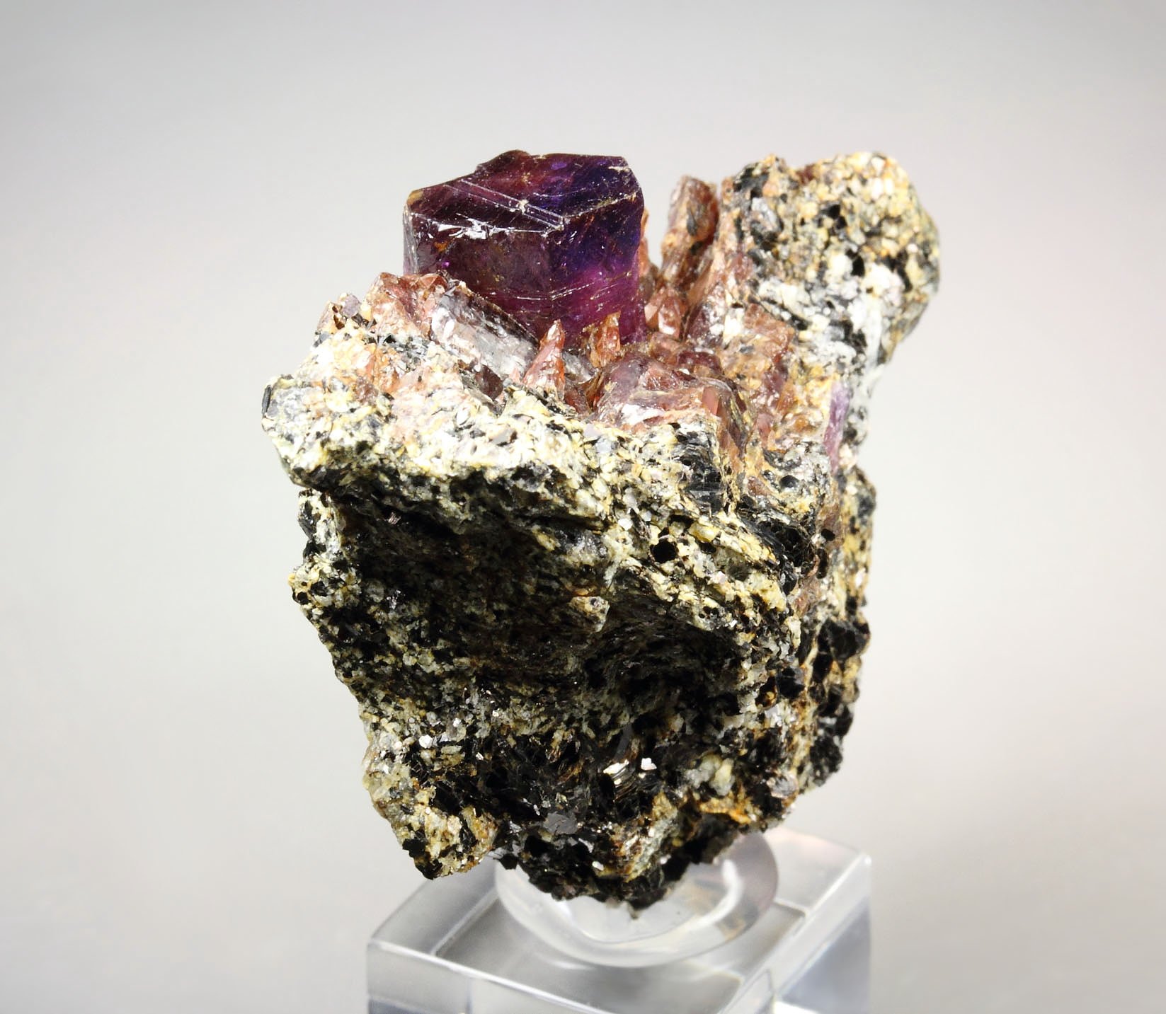 bi-color CORUNDUM var. RUBY, MUSCOVITE