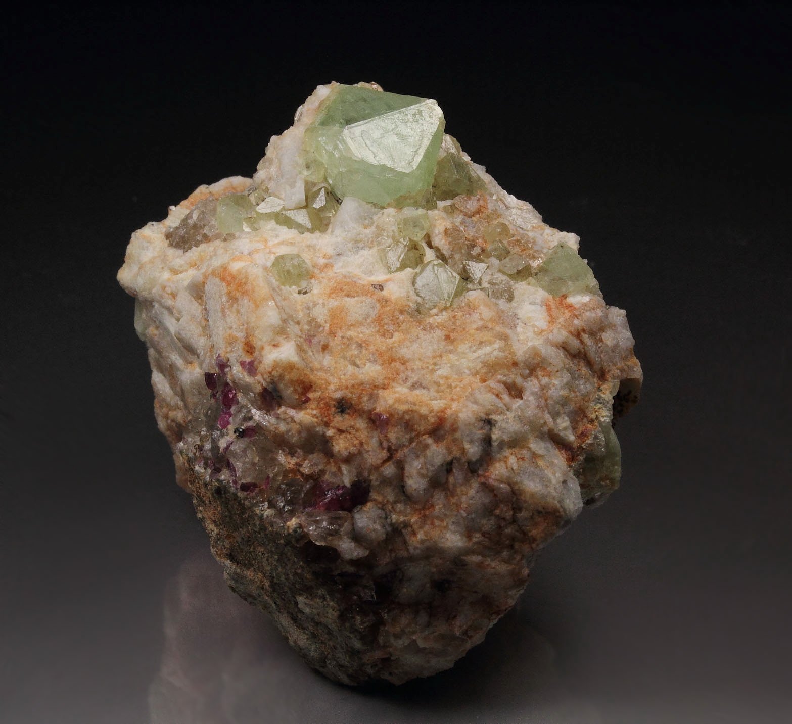 gemmy RHODIZITE, TOURMALINE var. RUBELLITE, QUARTZ