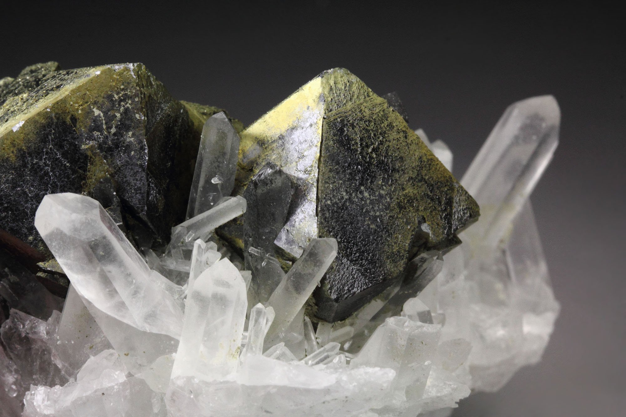 SPHALERITE, epitaxial CHALCOPYRITE, QUARTZ