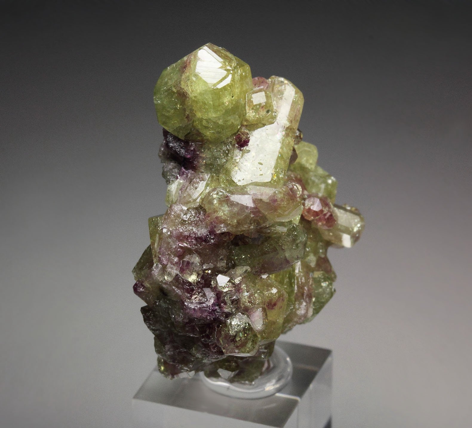 gem bi-terminated VESUVIANITE bi-color