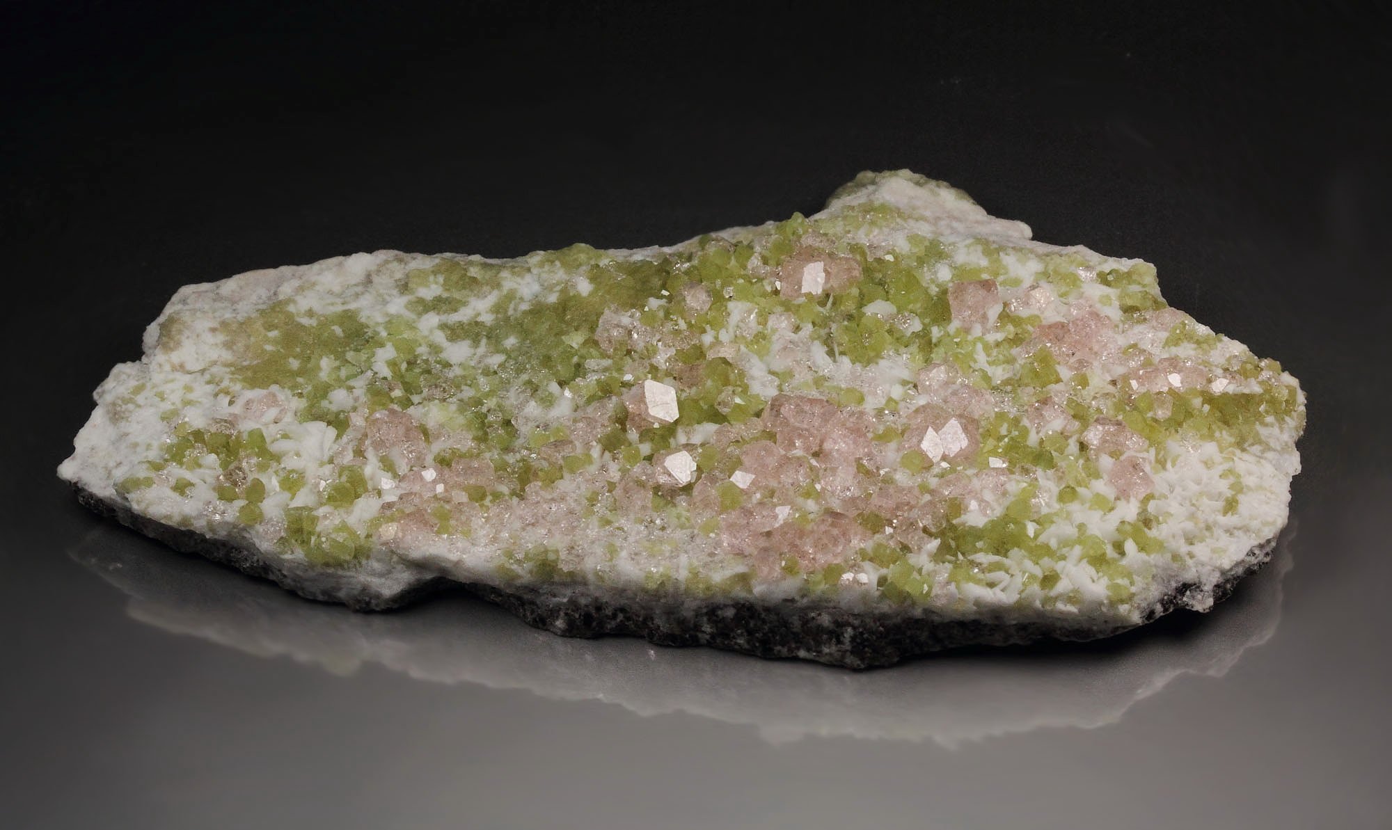 gem PINK GARNET var. GROSSULAR, DIOPSIDE, ALBITE