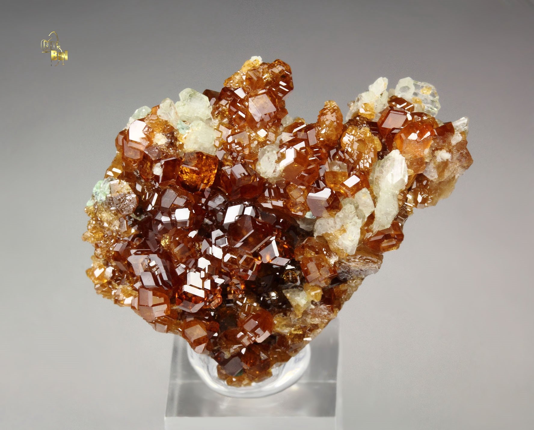 gem GARNET var. HESSONITE, DIOPSIDE, CLINOCHLORE