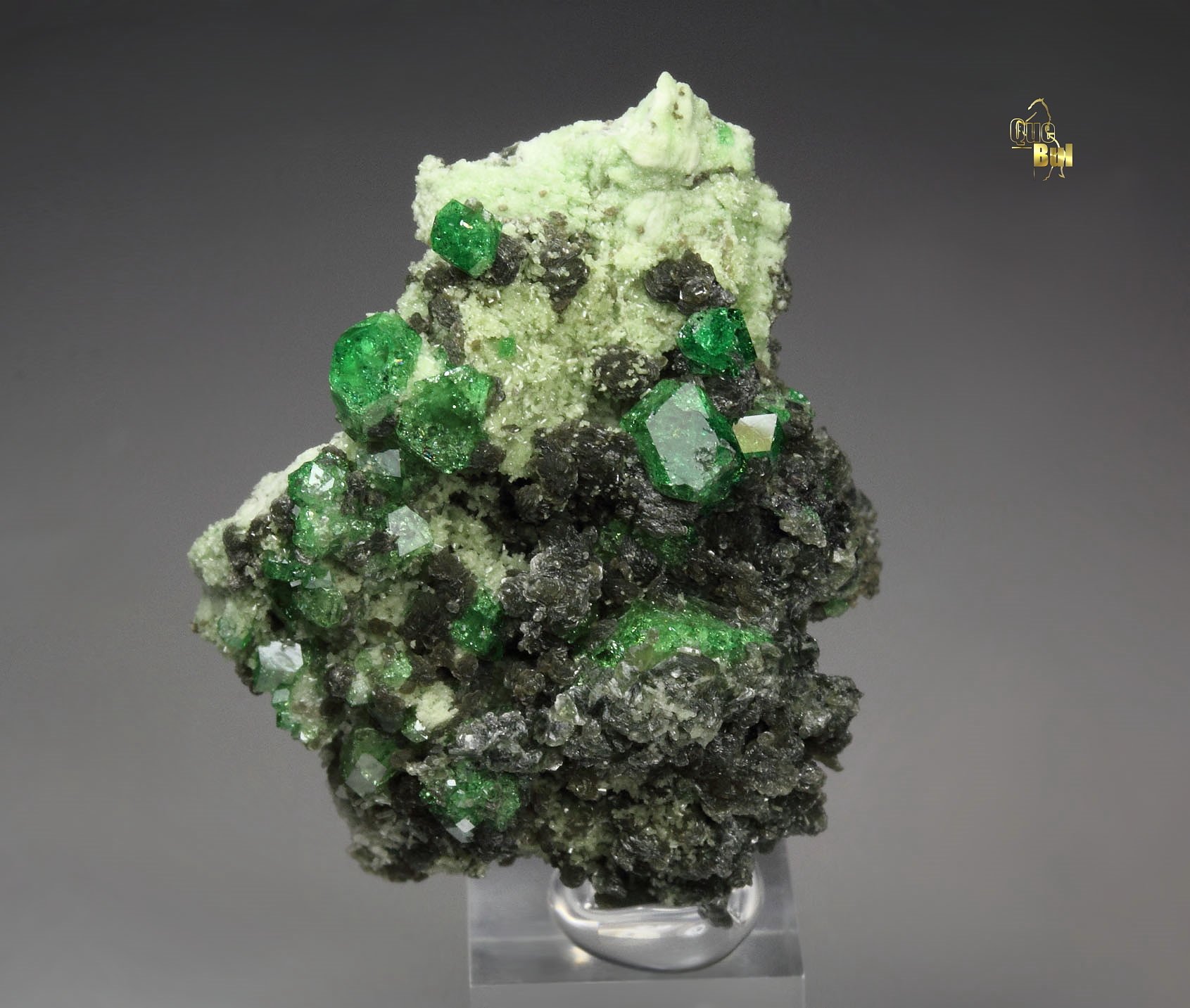 gem GARNET var. GROSSULAR var. CHROMIAN, DIOPSIDE, CLINOCHLORE