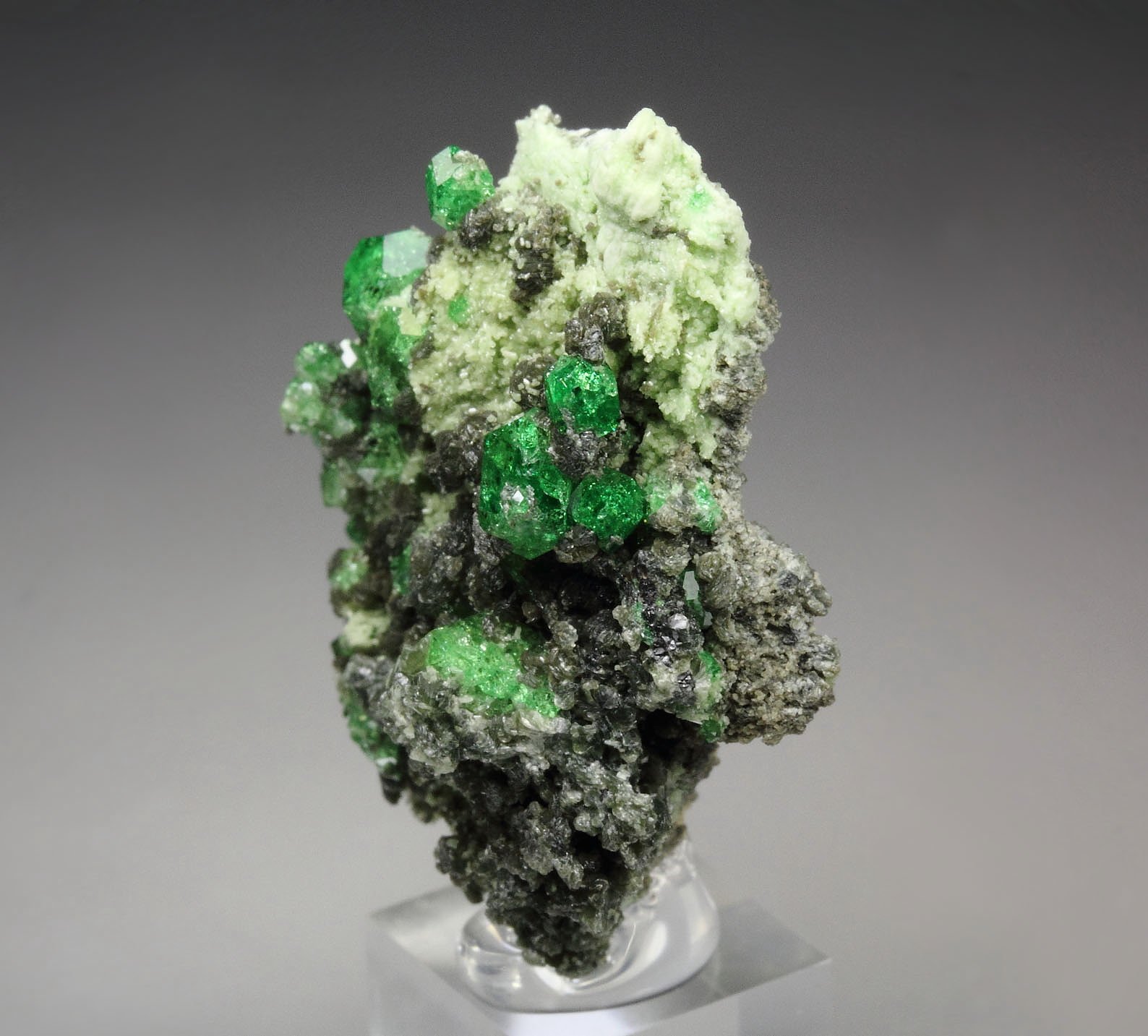 gem GARNET var. GROSSULAR var. CHROMIAN, DIOPSIDE, CLINOCHLORE