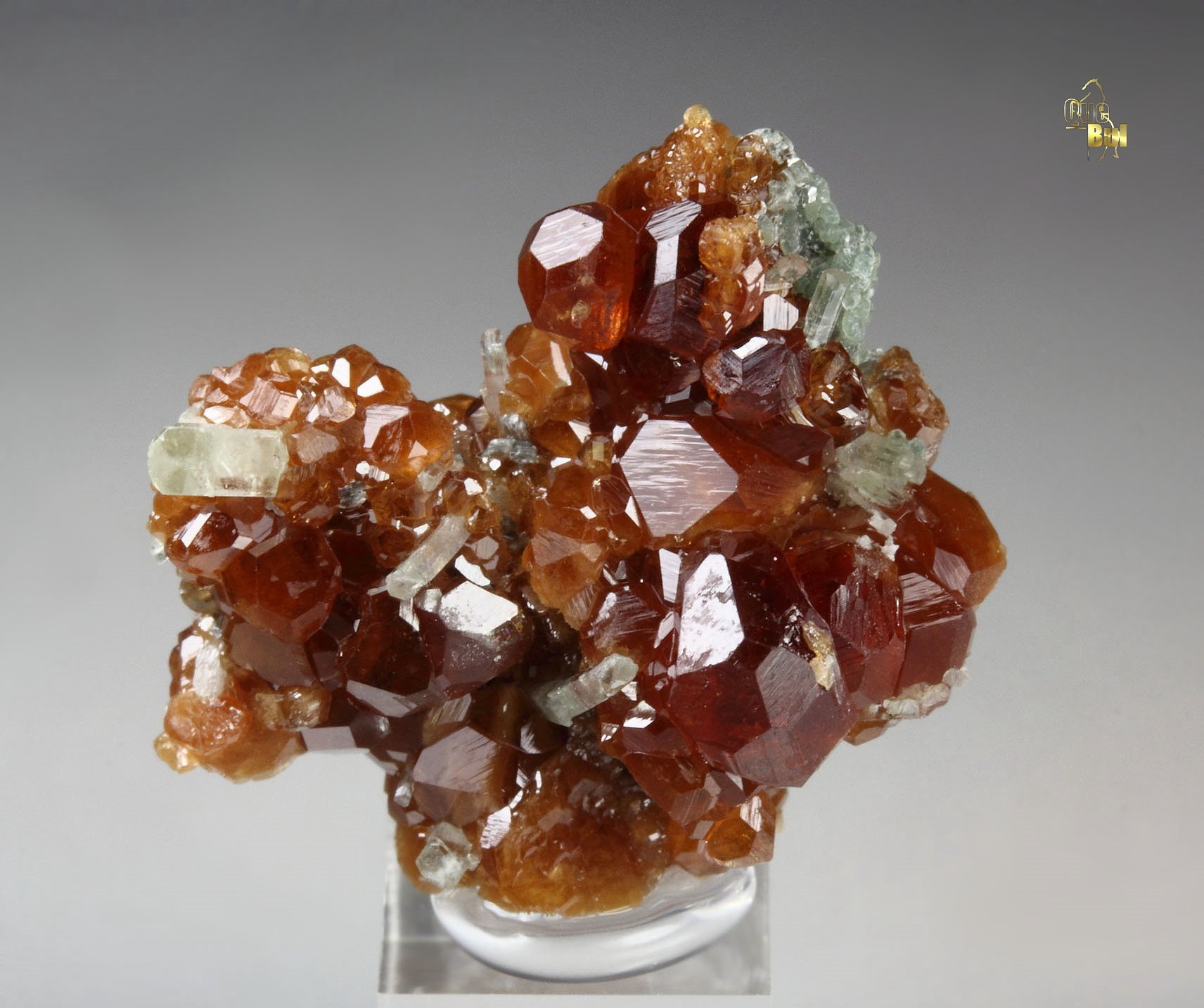 gem GARNET var. HESSONITE, DIOPSIDE, CLINOCHLORE