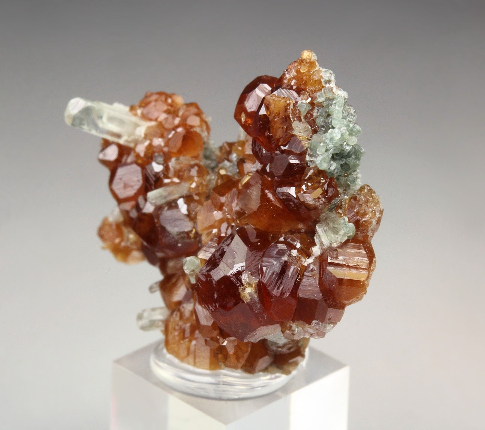 gem GARNET var. HESSONITE, DIOPSIDE, CLINOCHLORE