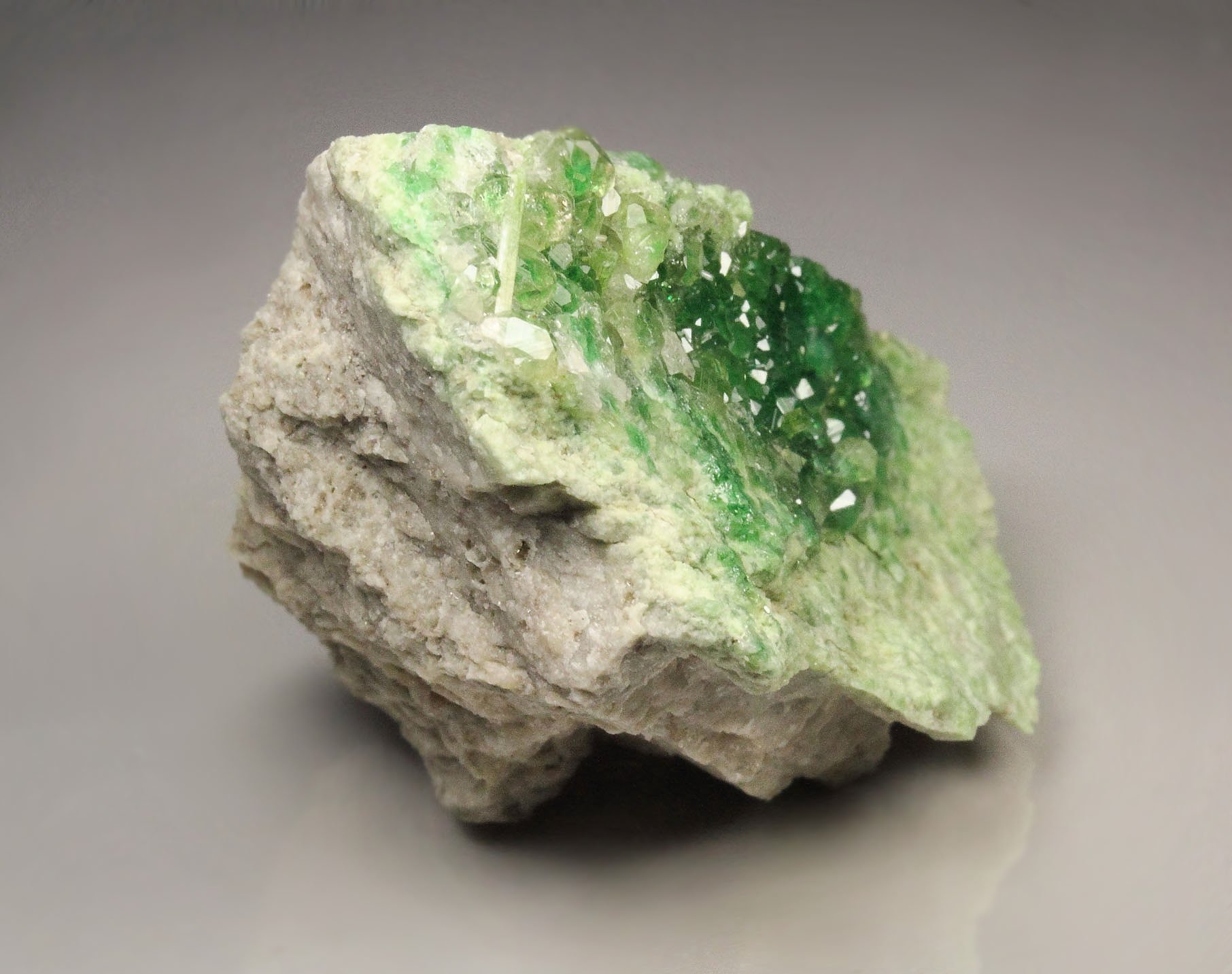 gem GARNET var. GROSSULAR var. CHROMIAN, DIOPSIDE