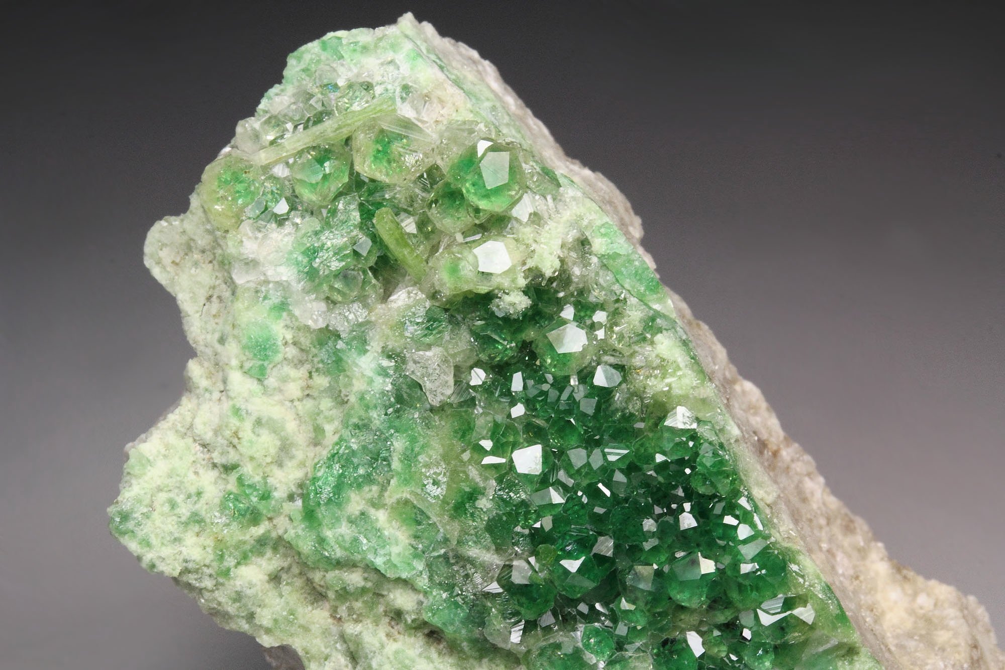 gem GARNET var. GROSSULAR var. CHROMIAN, DIOPSIDE