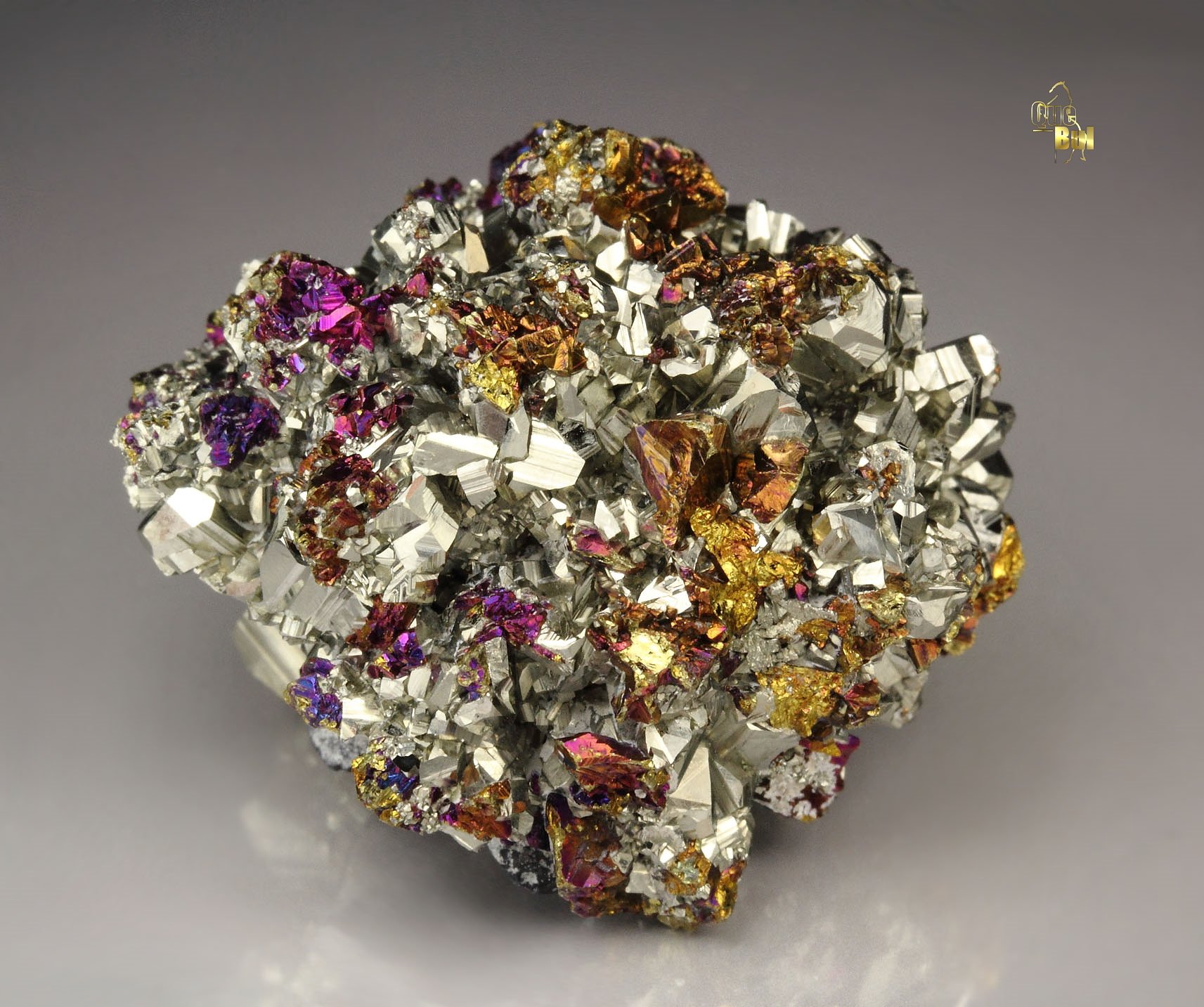 PYRITE, iridescent CHALCOPYRITE 