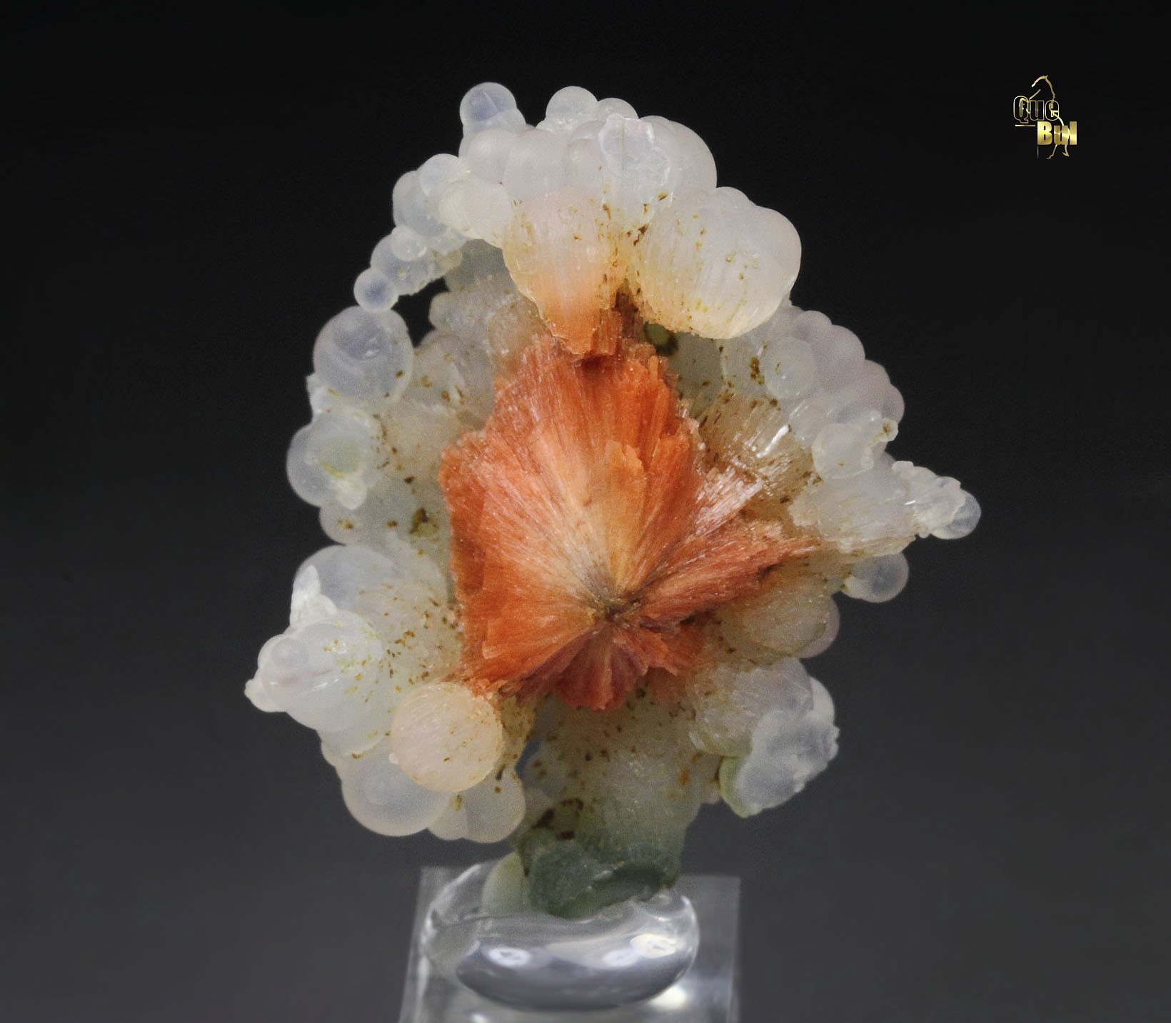 orange SCOLECITE, CHALCEDONY