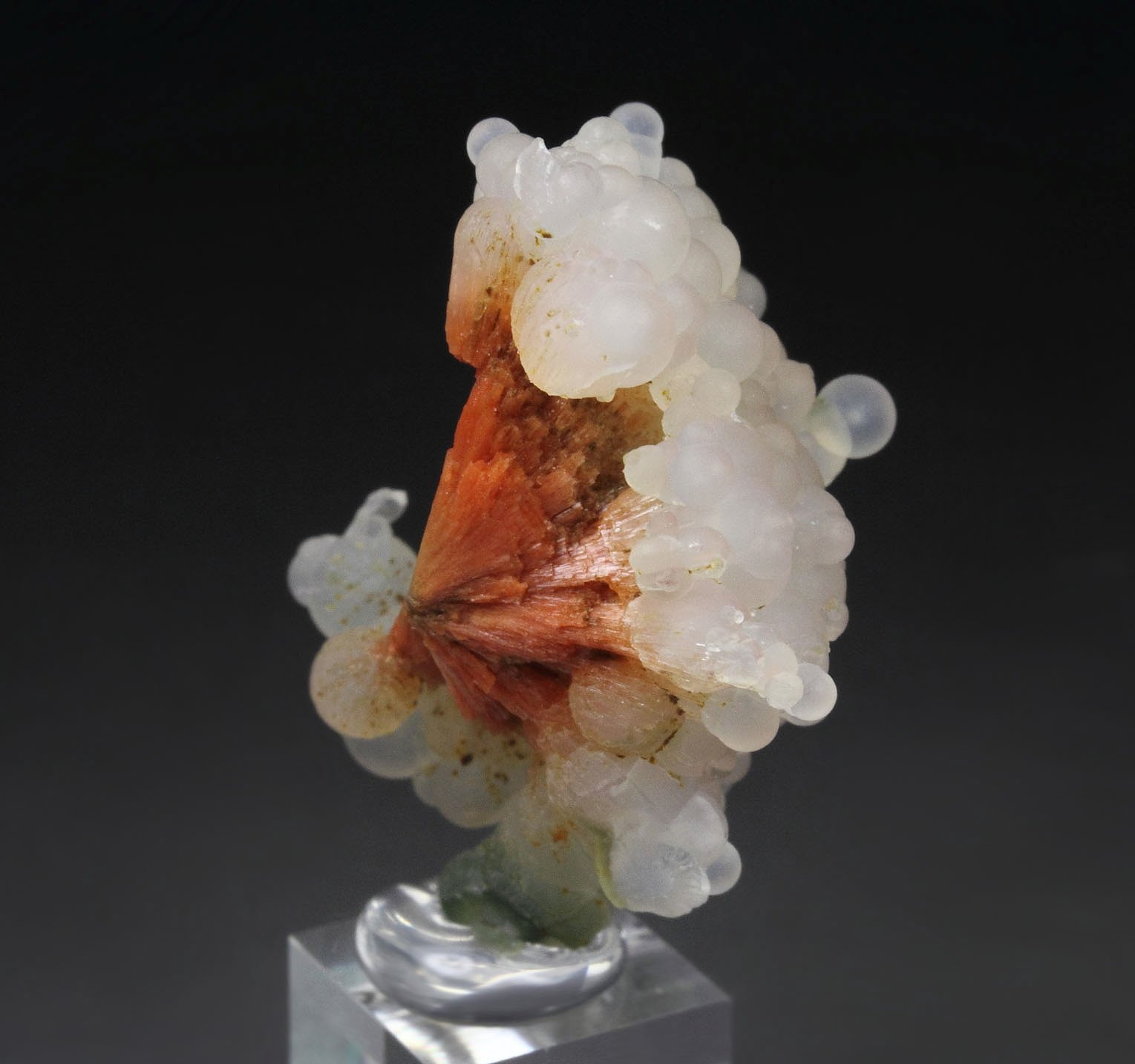 orange SCOLECITE, CHALCEDONY