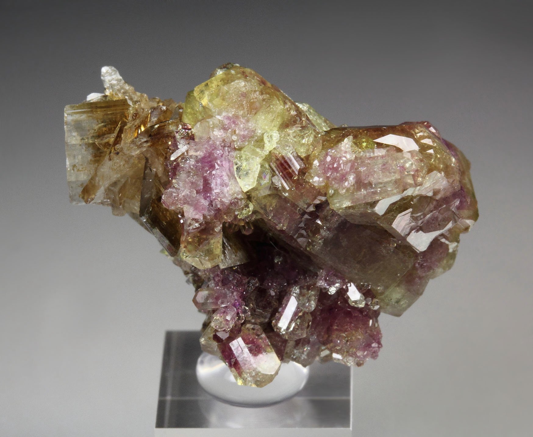 gem bi-terminated VESUVIANITE bi-color, DIOPSIDE